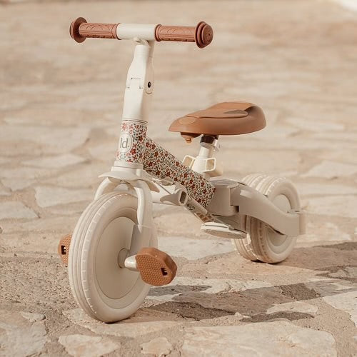 Triciclo 4 in 1 bianco/fiori