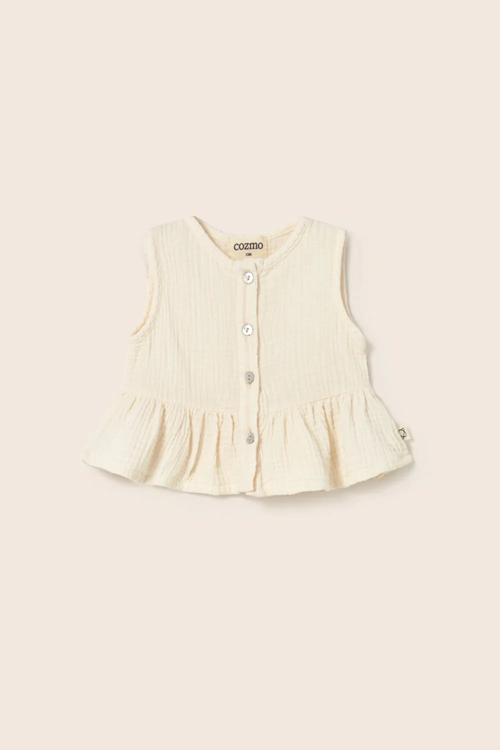 Blusa bianca in garza di cotone Posy