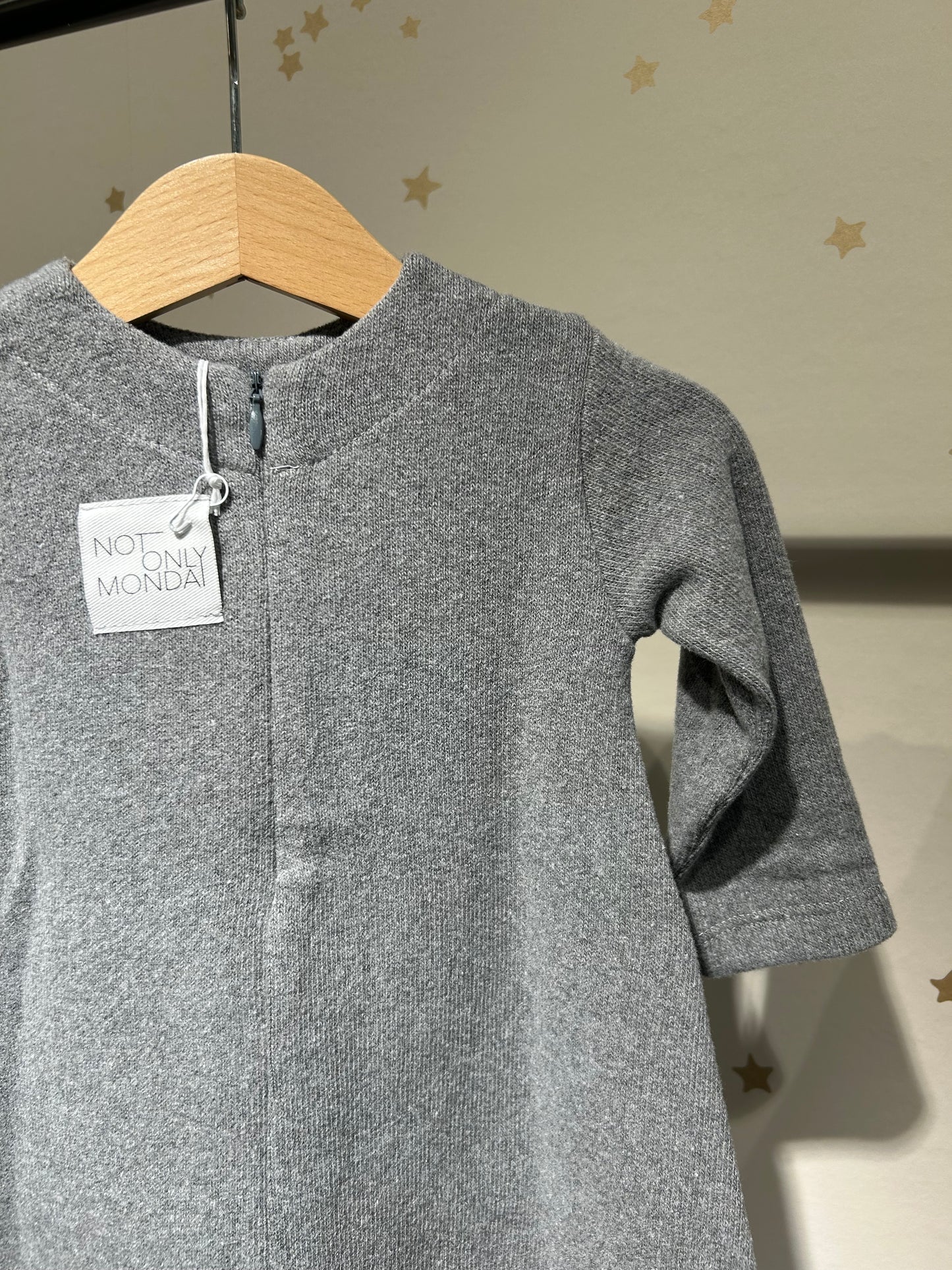 Abito Sele con piume caldo cotone grigio