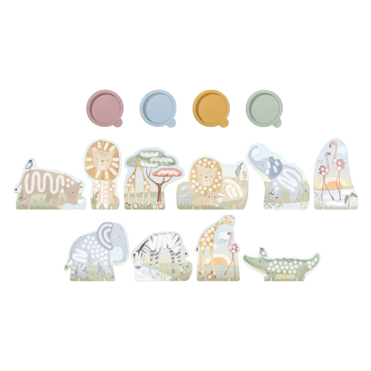 Set pittura con le dita Safari Friends