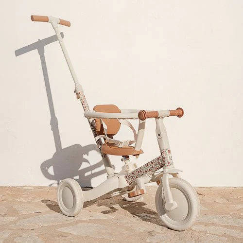 Triciclo 4 in 1 bianco/fiori