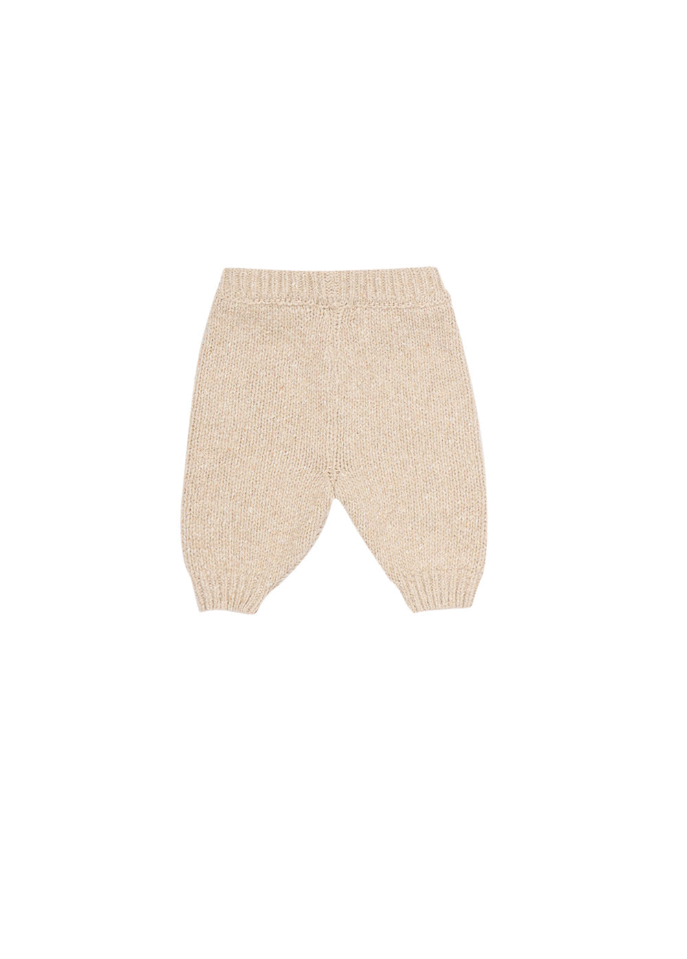 Completo cardigan e pantalone in lana baby sabbia Tirso