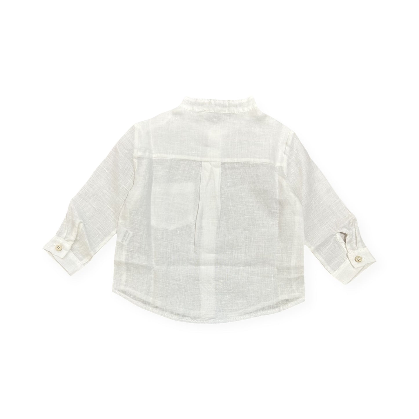 Camicia baby lino bianco