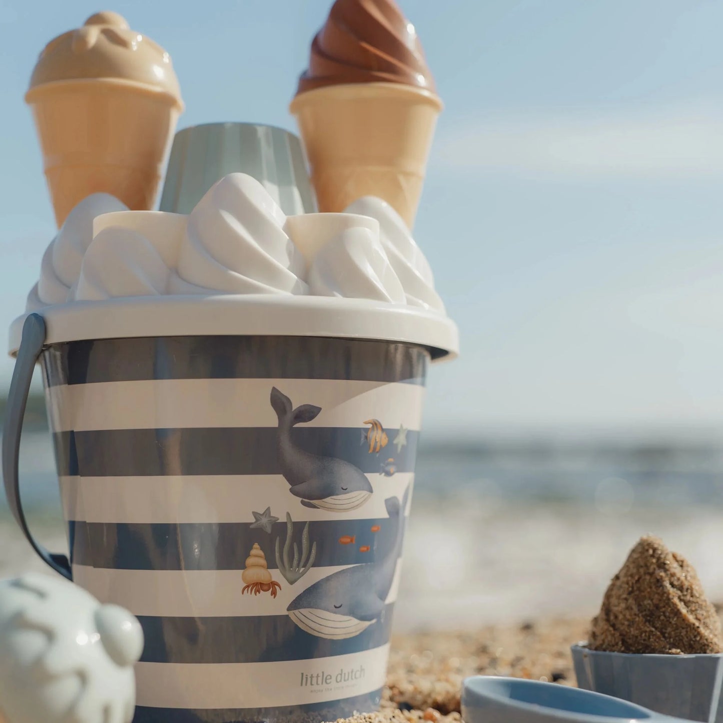 Ocean Dreams Blue beach bucket and ice cream set