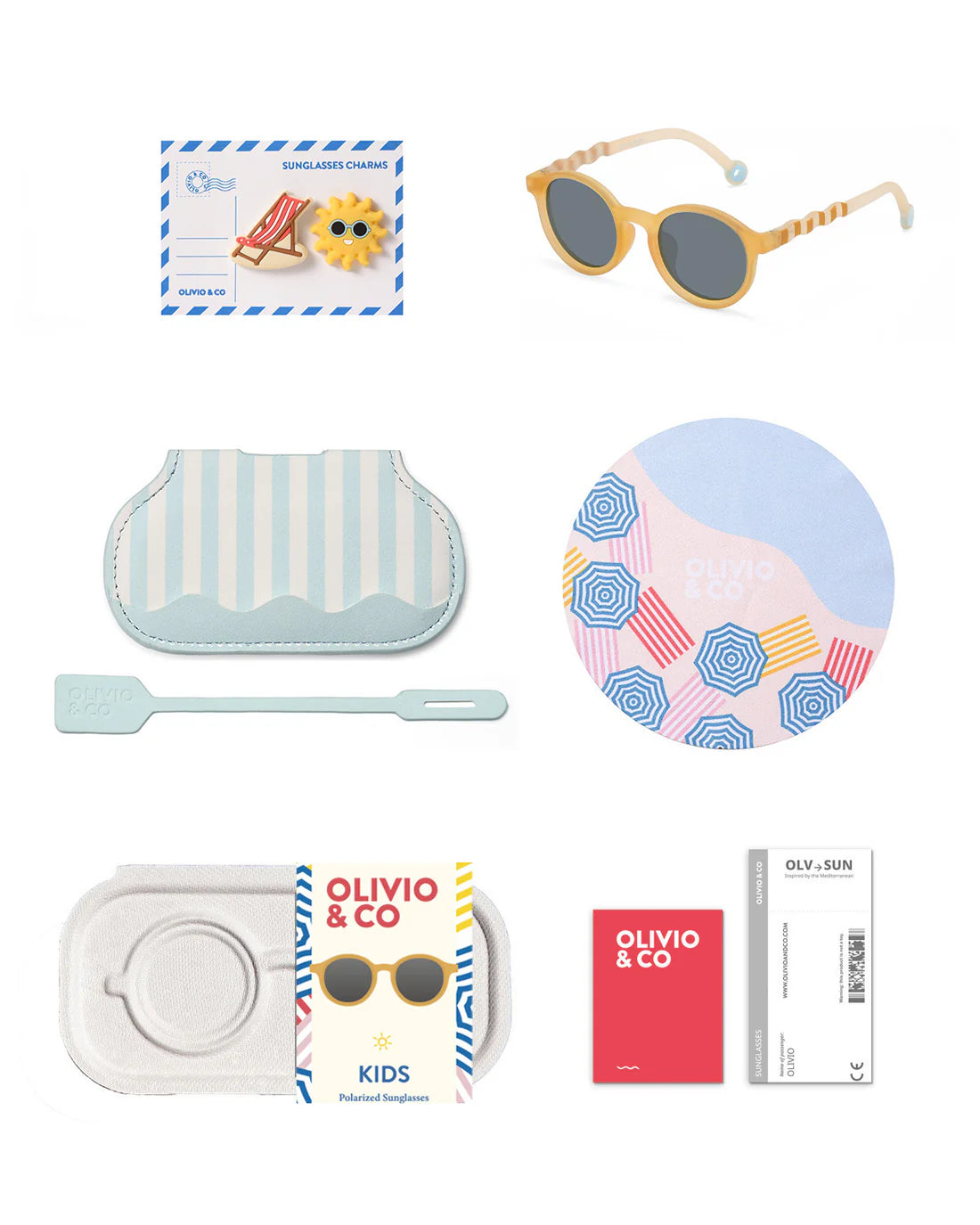 Occhiali da sole ovali bambino giallo Vacation Yellow 3-5 anni