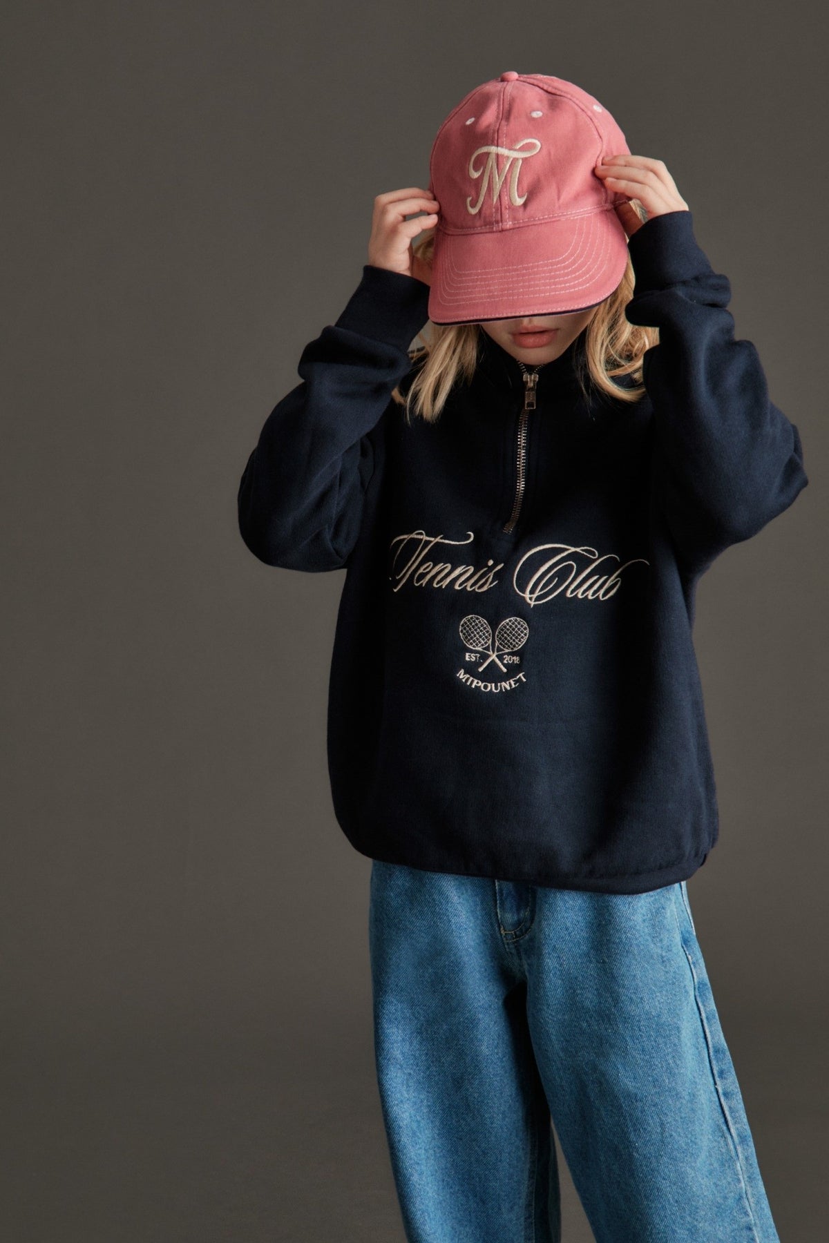 Cappellino con visiera rosa