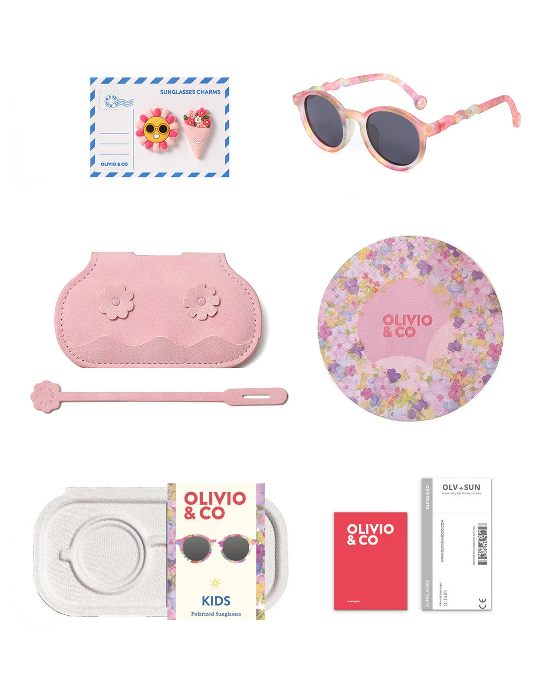 Occhiali da sole ovali bambina rosa Rock Rose 3-5 anni