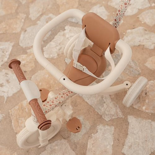Triciclo 4 in 1 bianco/fiori
