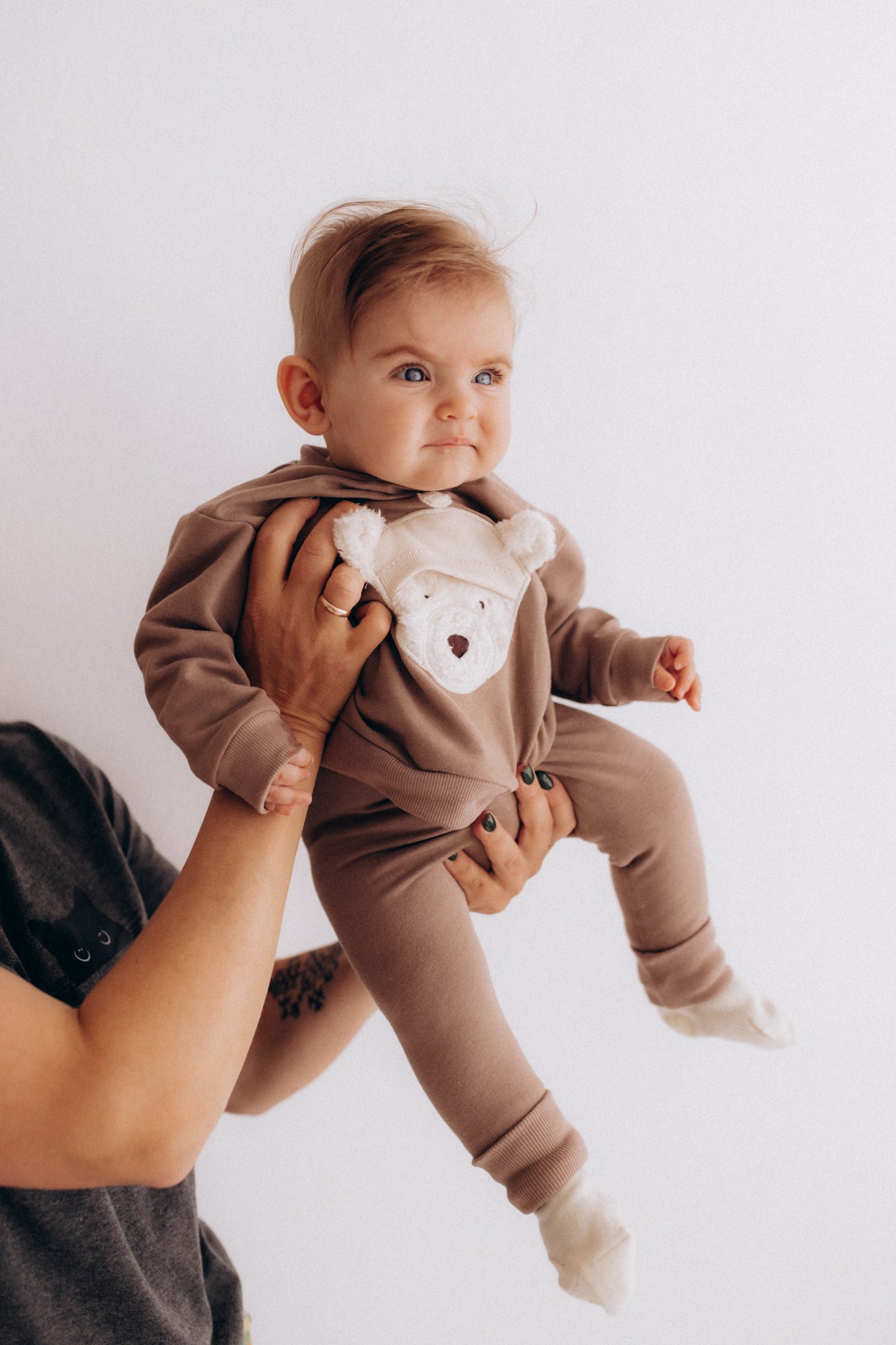 Completo felpa e pantalone Orso cotone BIO