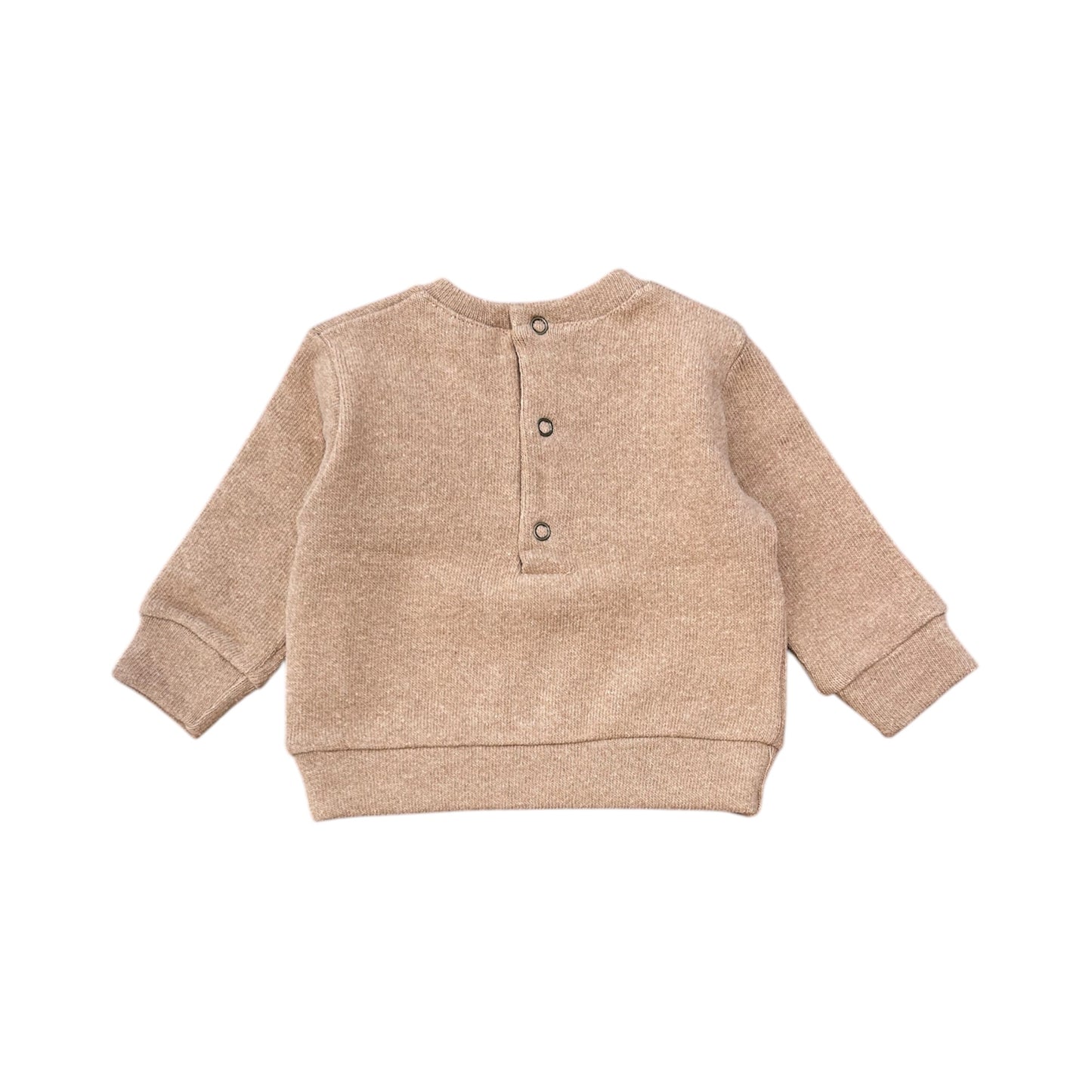 Felpa baby cameo rose con ricamo, in caldo cotone