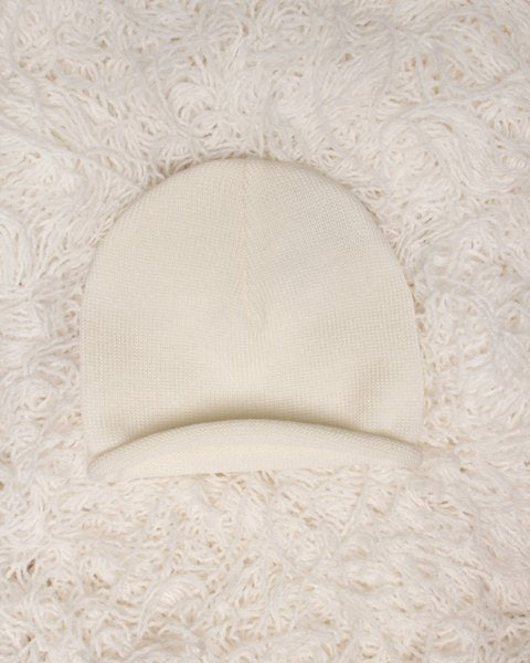 Cuffia neonato ricciolino bianca eucalipto