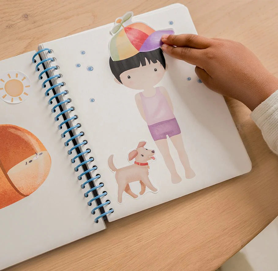 Libro con stickers Dress me up Jim & Friends