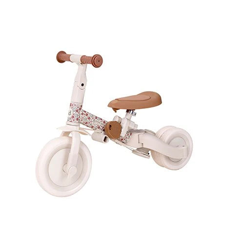 Triciclo 4 in 1 bianco/fiori