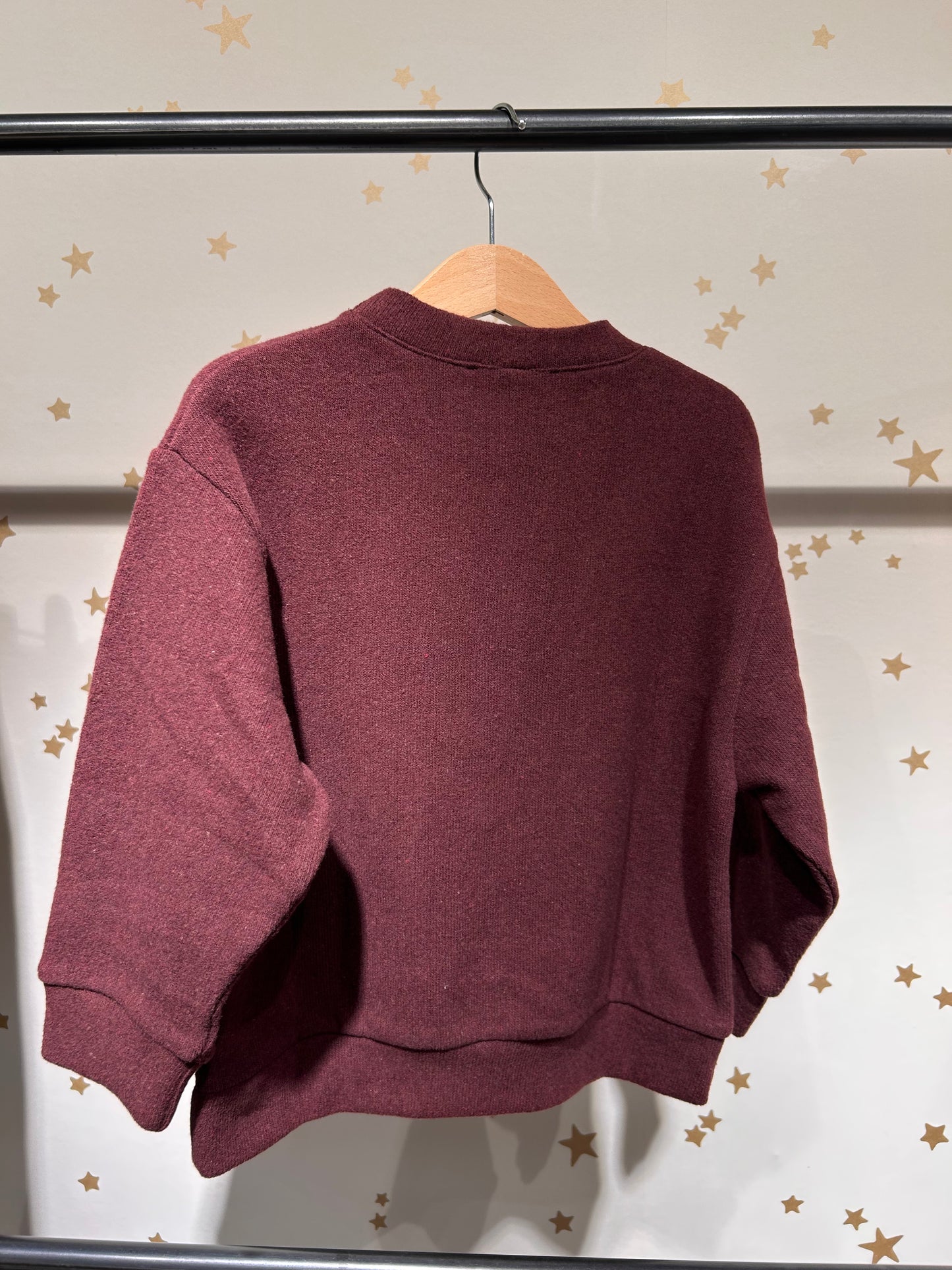 Felpa caldo cotone borgogna