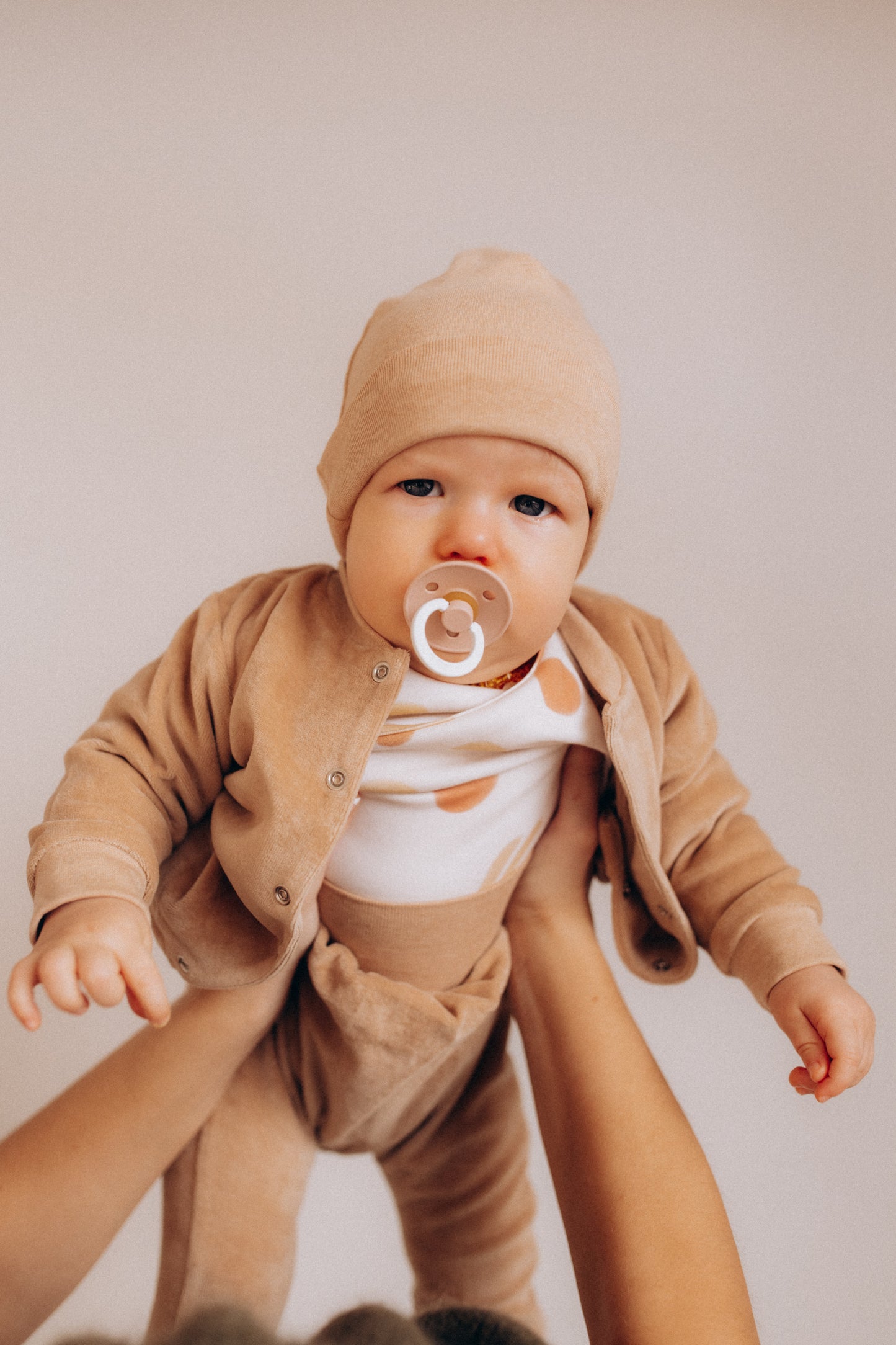 Pantalone ciniglia beige cotone BIO