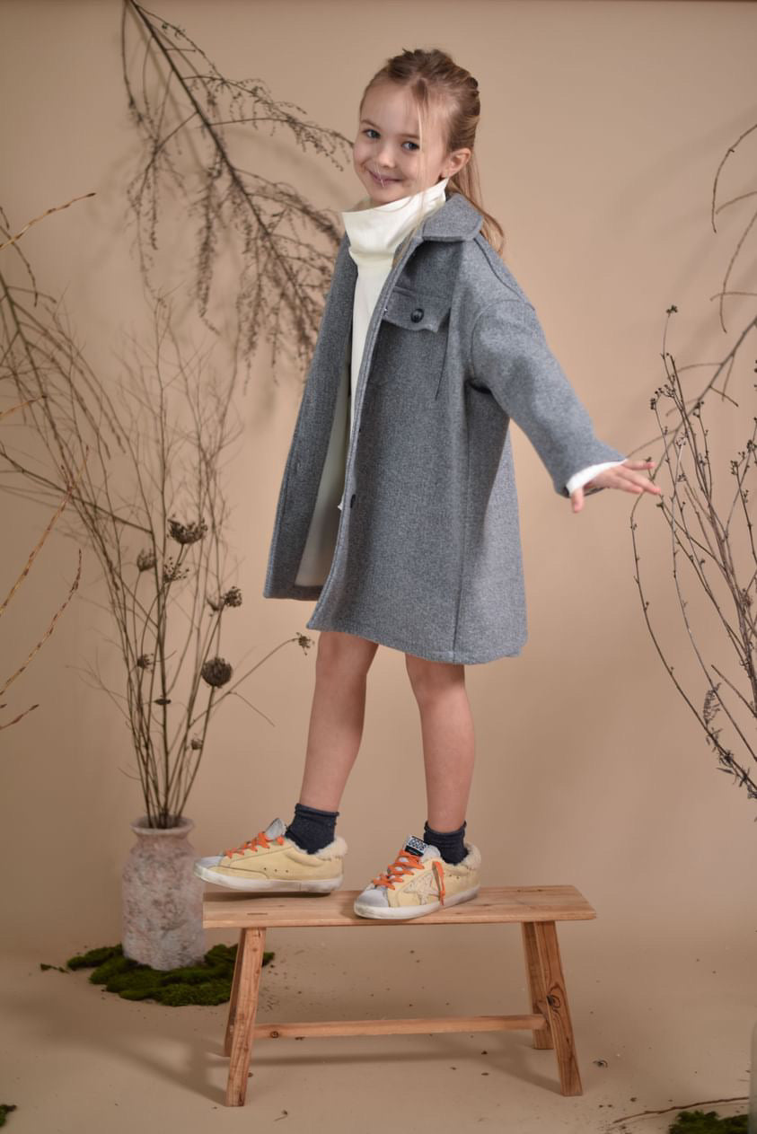 Giro Quadro Cappotto grigio - Main Image