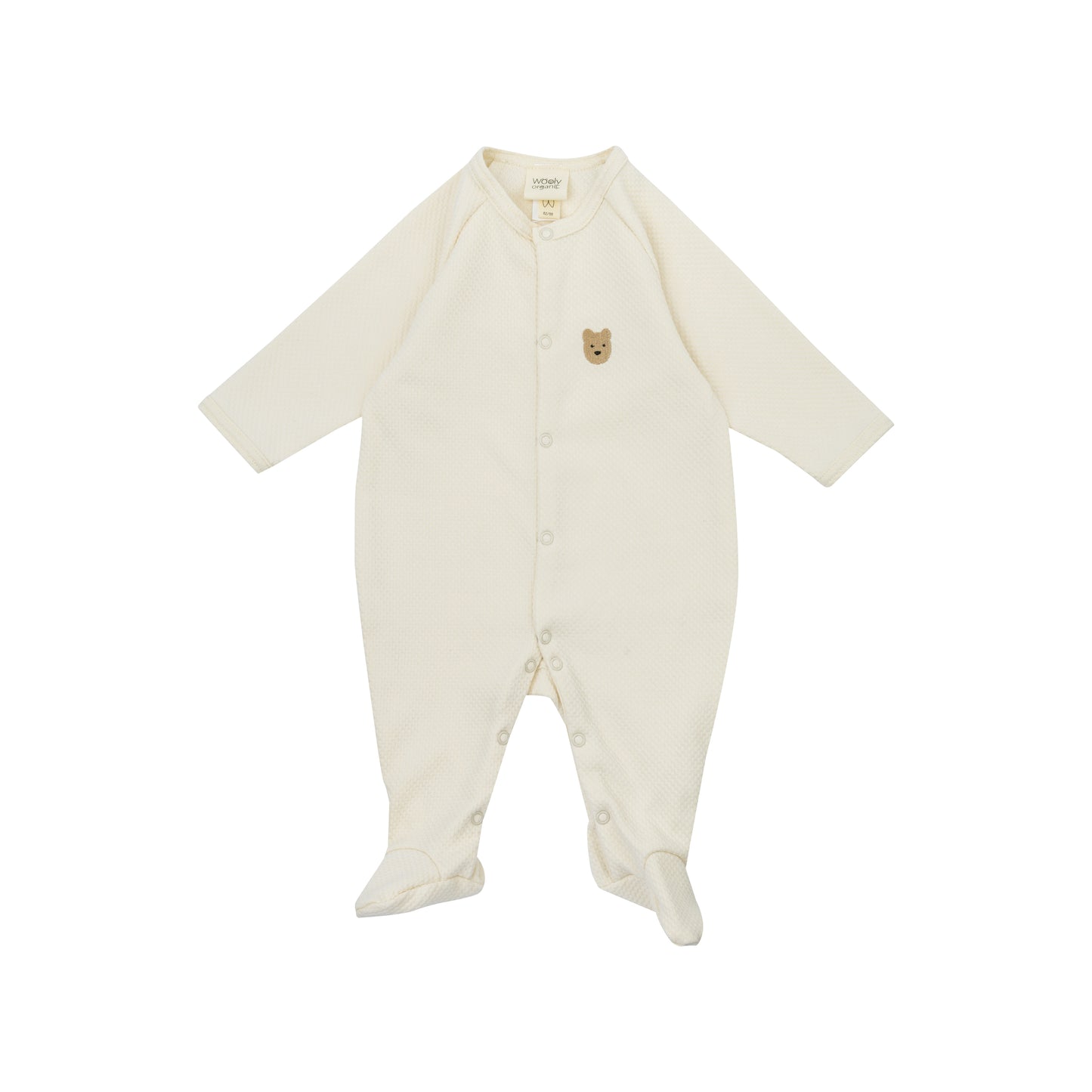 Tutina con ricamo orsetto cotone BIO