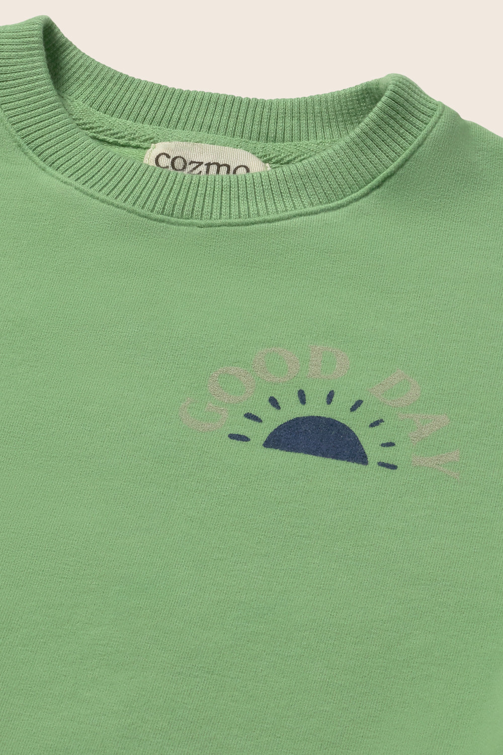 Felpa verde Kelly, stampa sole