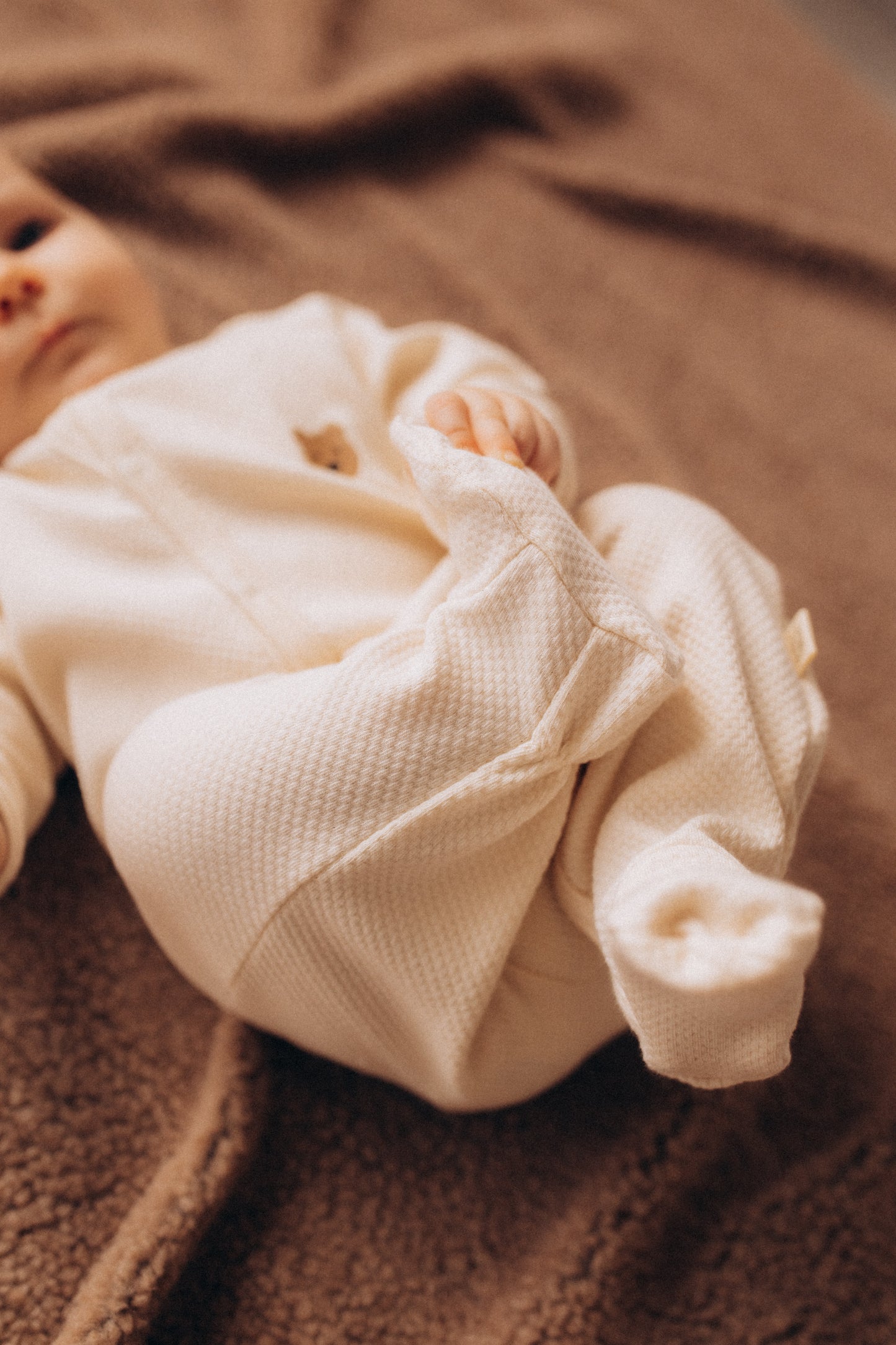 Tutina con ricamo orsetto cotone BIO