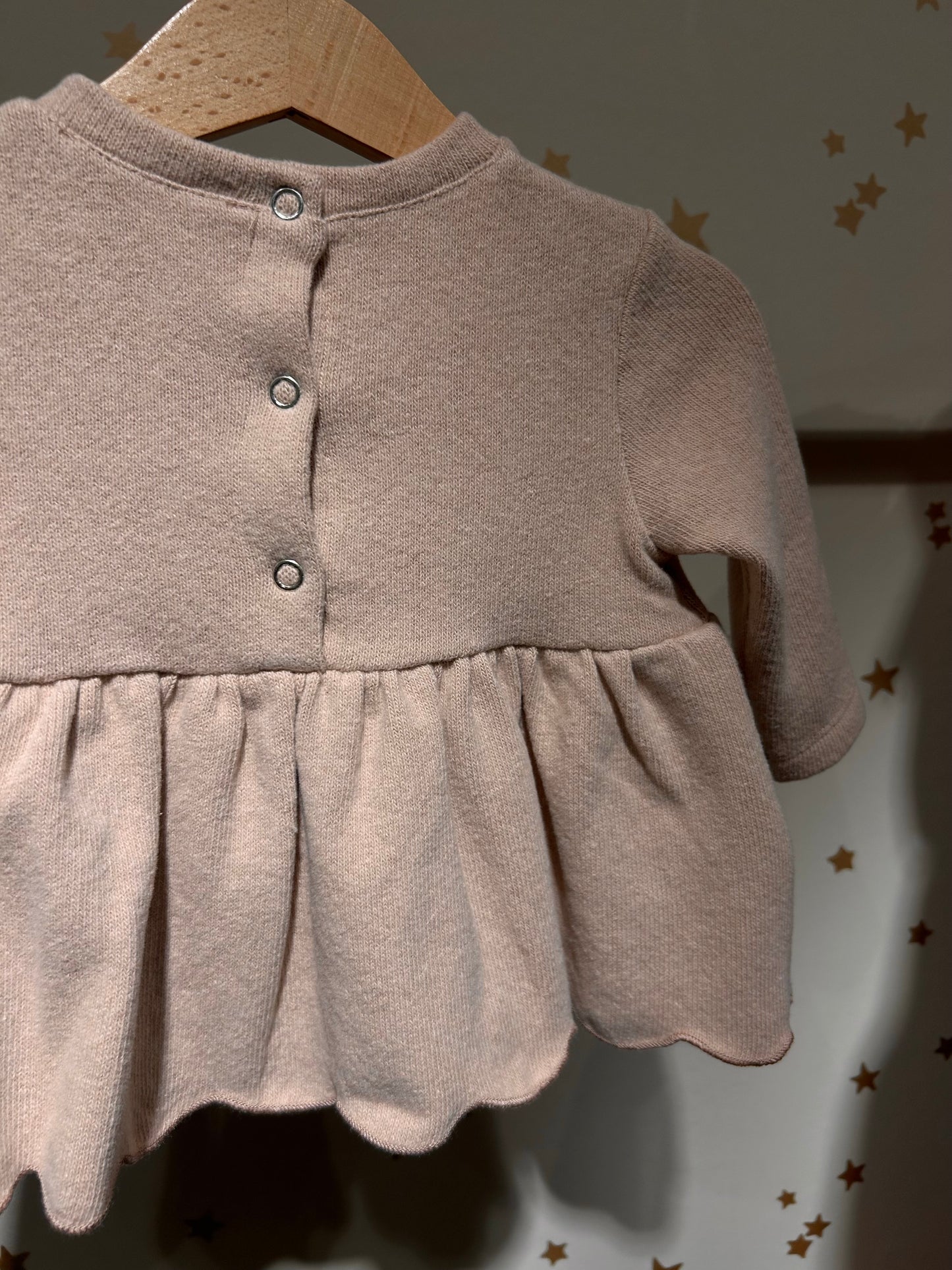 Blusa baby rosa confetto, in caldo cotone