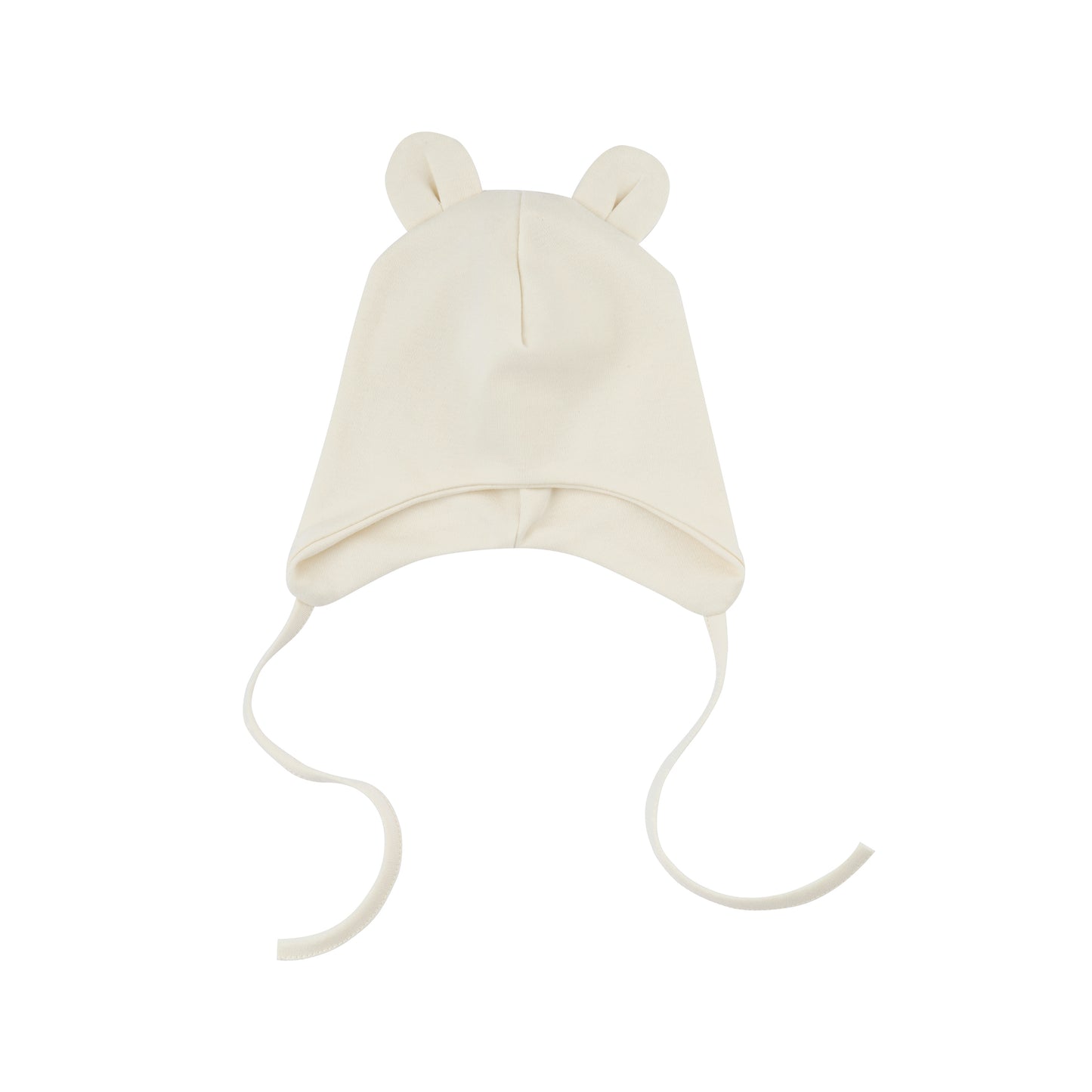 Cuffietta neonato orecchie orso écru cotone BIO