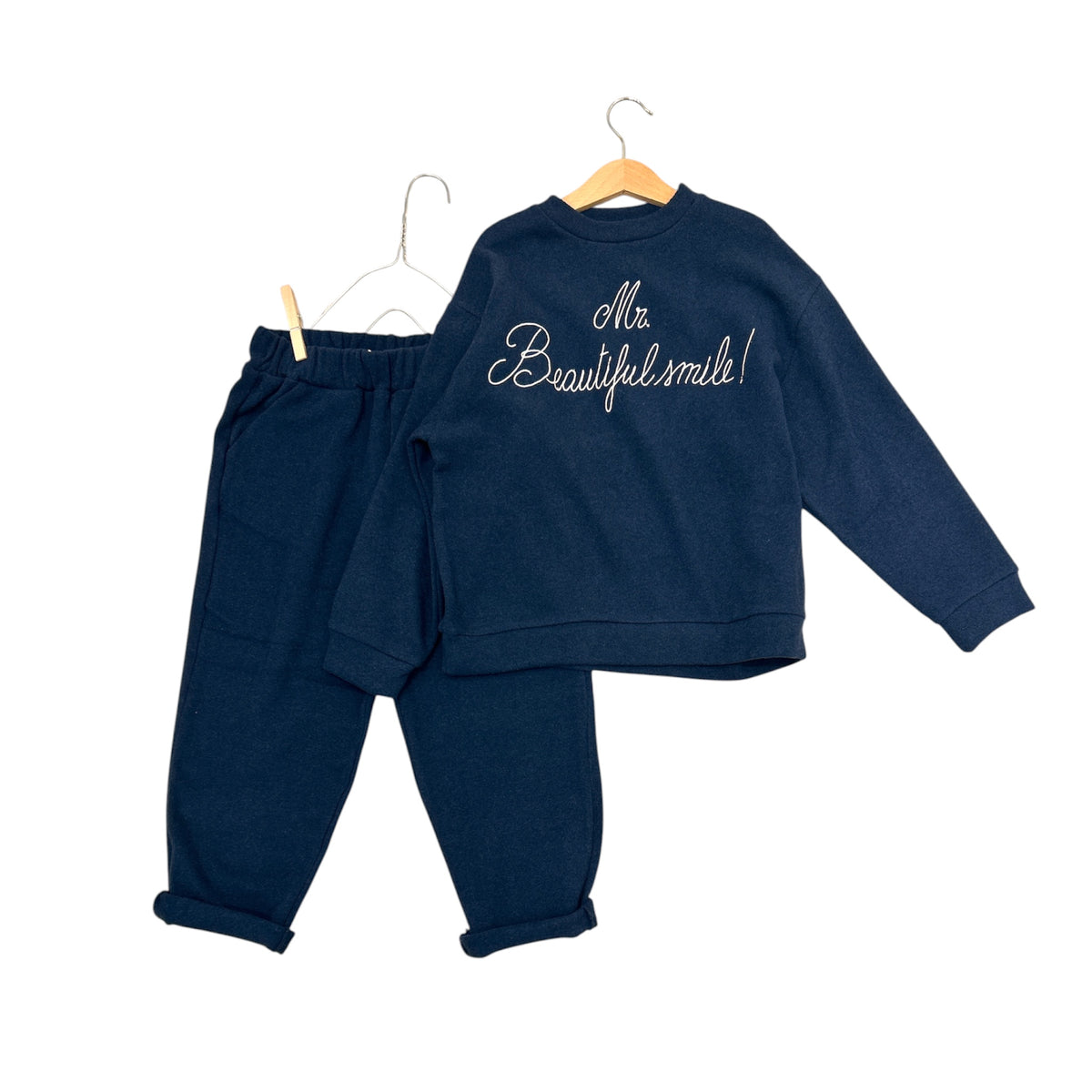 Pantalone caldo cotone blu