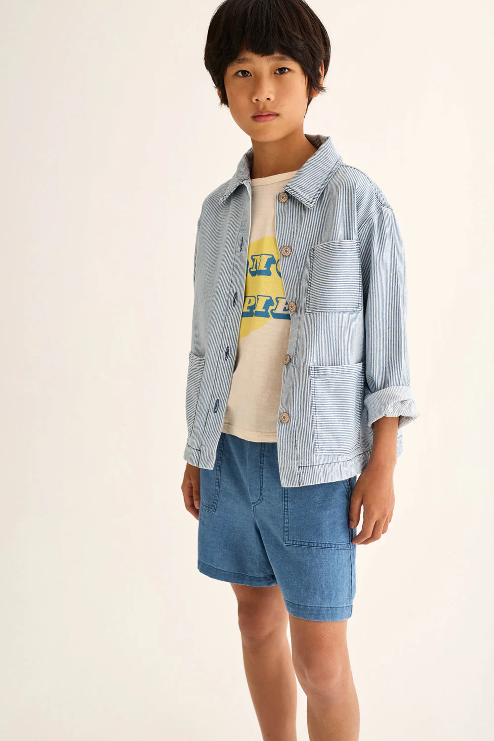 Giacca in denim a righe Ridge