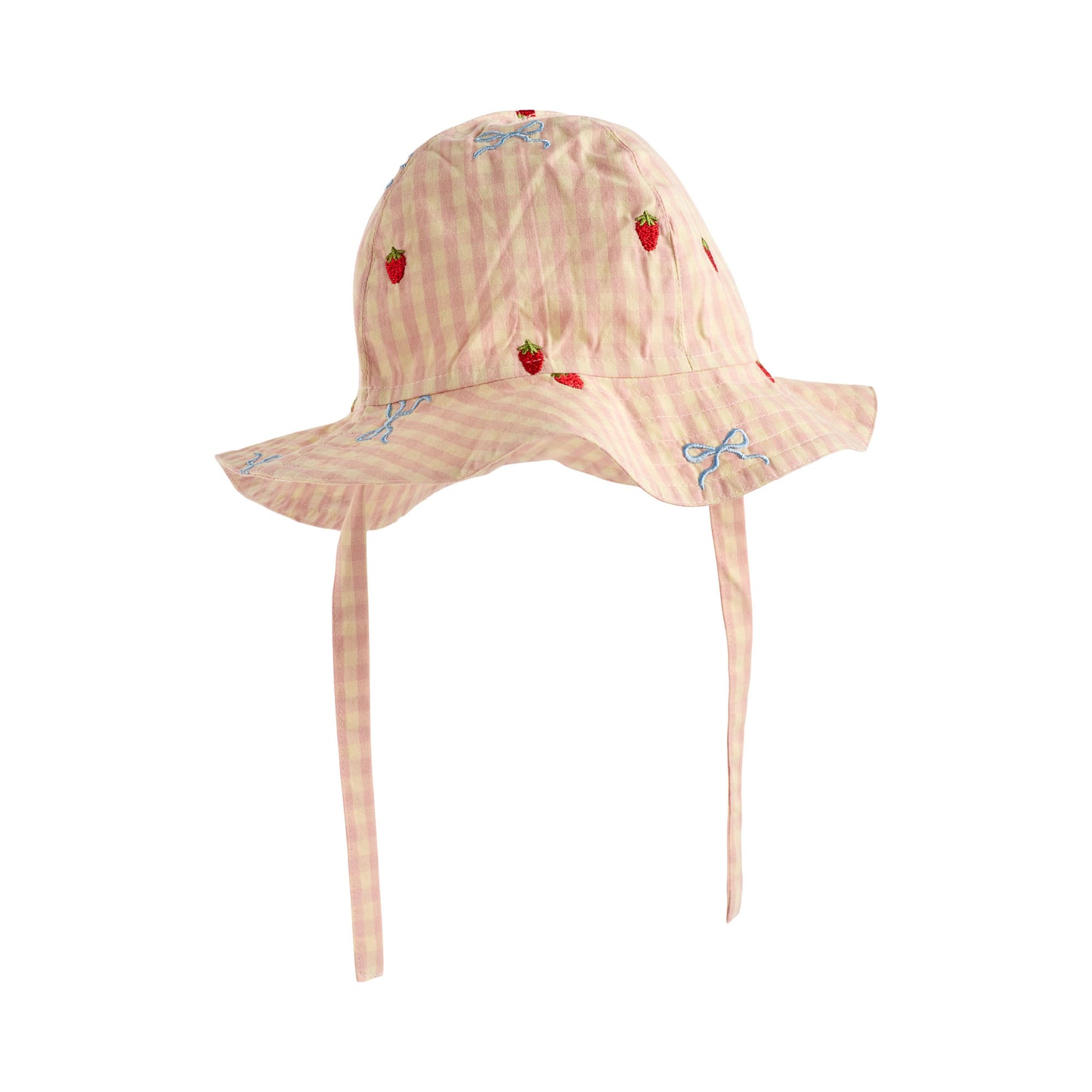 Cappello ricami fiocchi e fragole Dolly Bow
