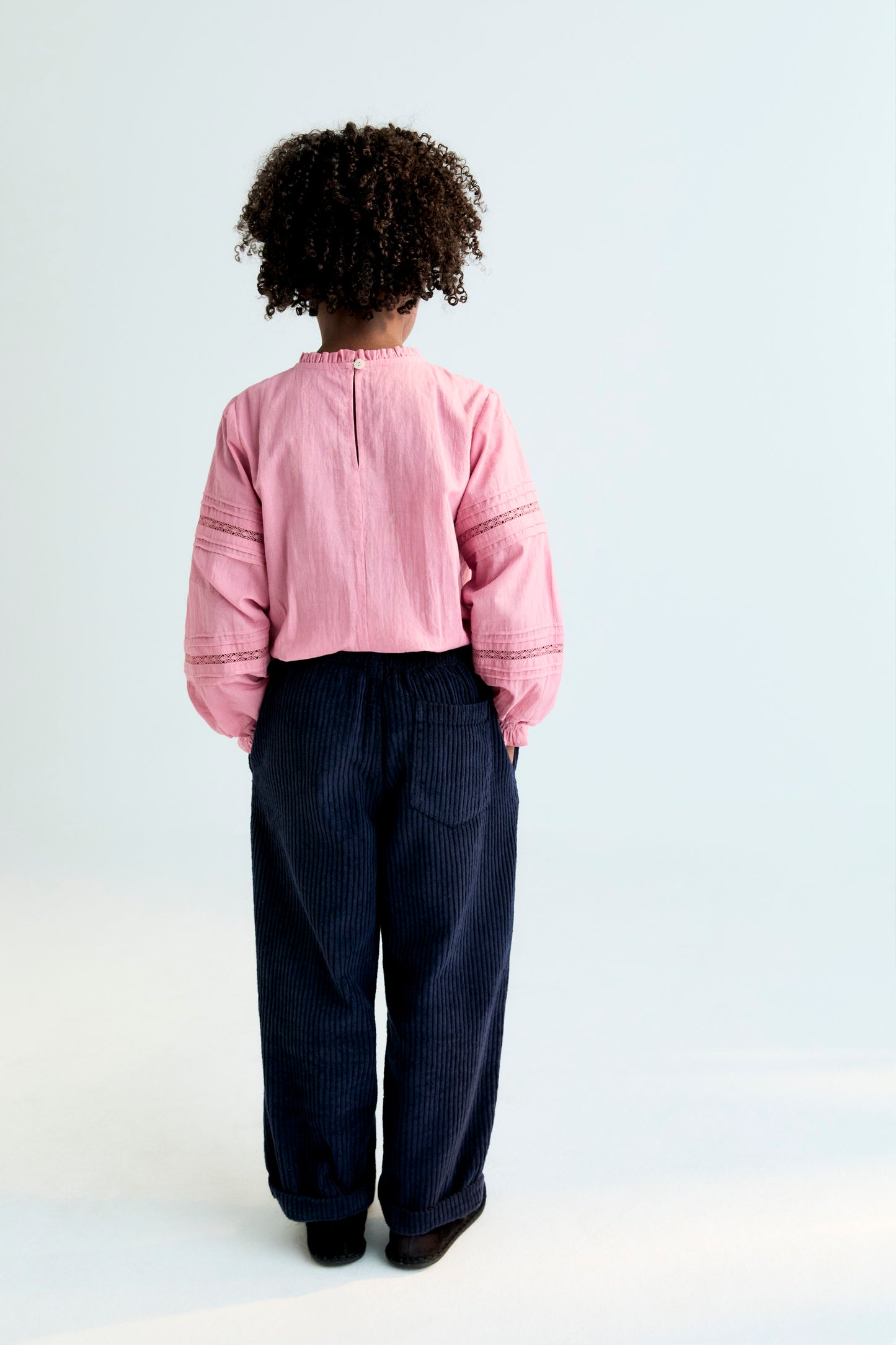Pantalone in velluto blu Nicol