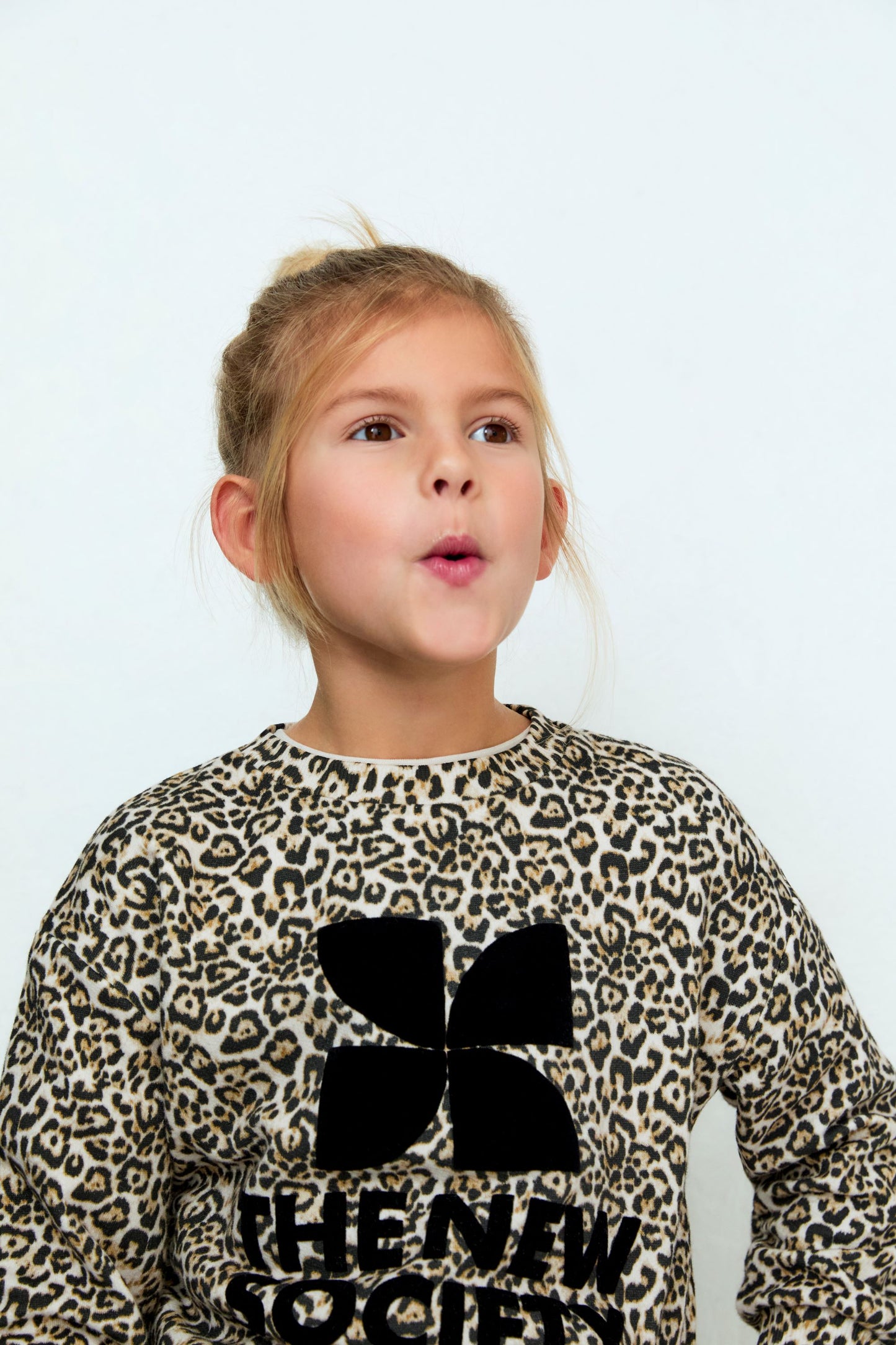Felpa leopardata Logo Nelia