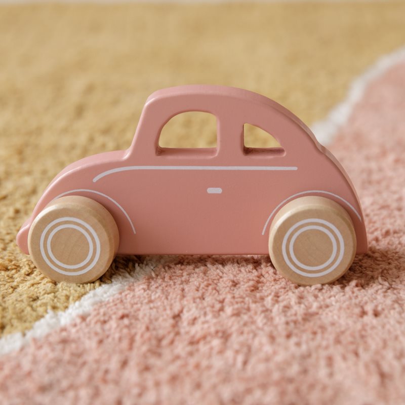 Pink wooden car