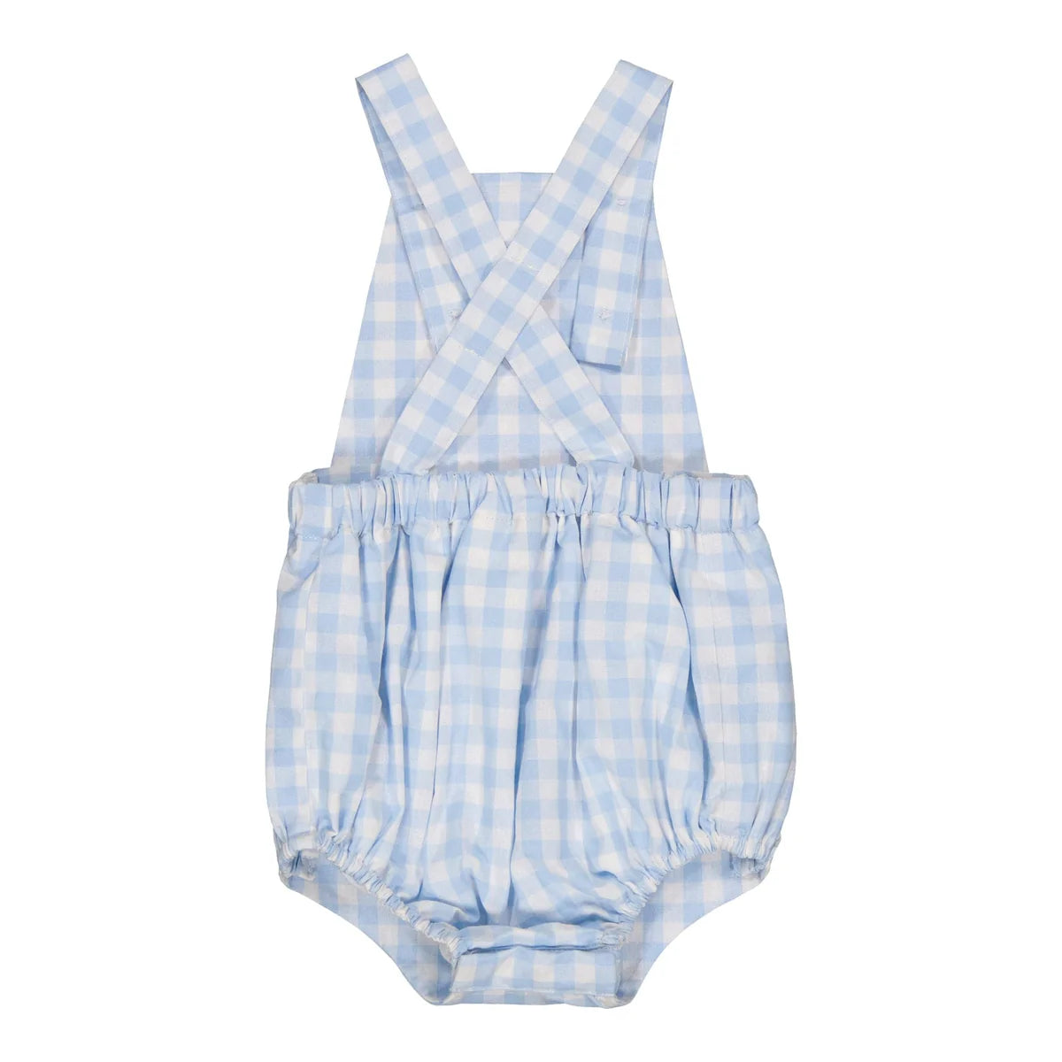 Pagliaccetto Loan vichy azzurro + Camicia Maurice ricamo coniglietto