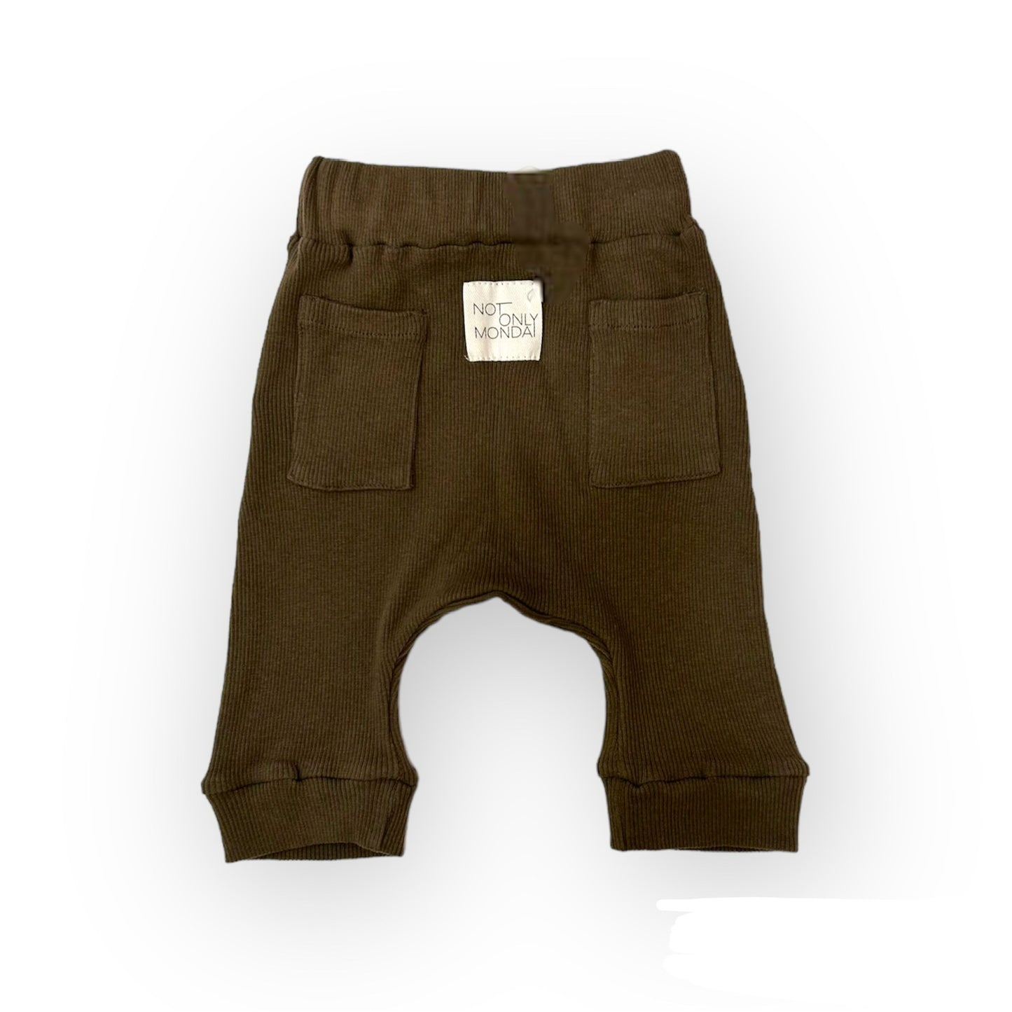 Pantalone baggy costina fango