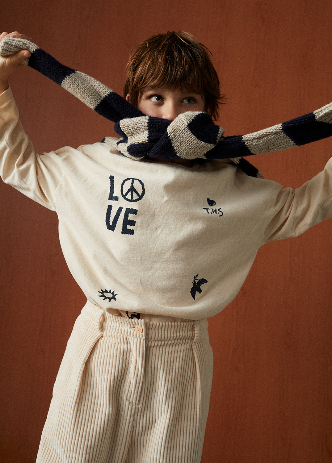 Pantalone in velluto sabbia Cameron