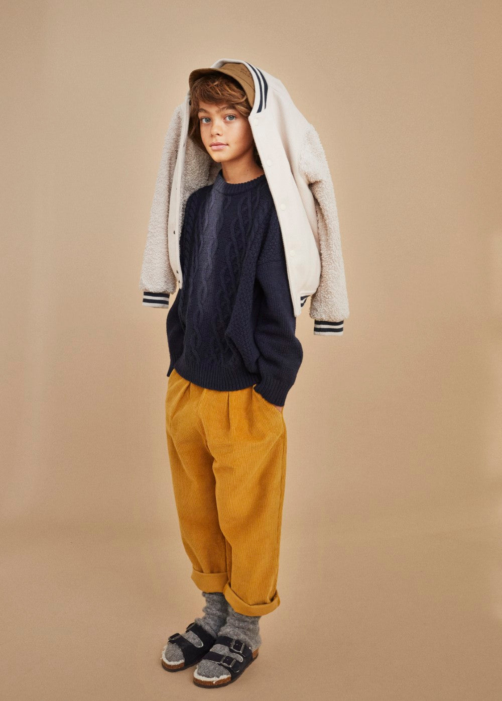 Pantalone Jerome in velluto, cotone bio