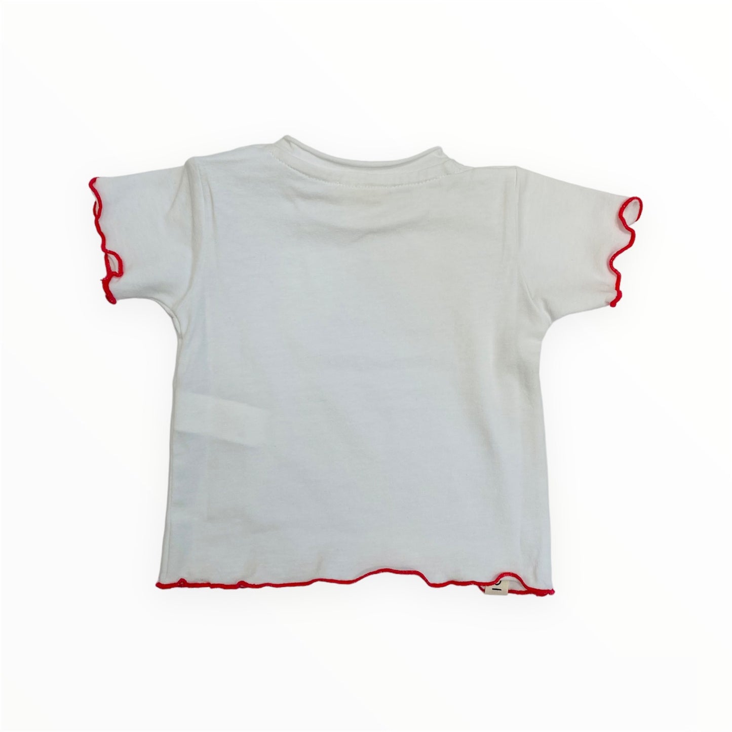 T-shirt con profilo rosa bubble, cotone bio