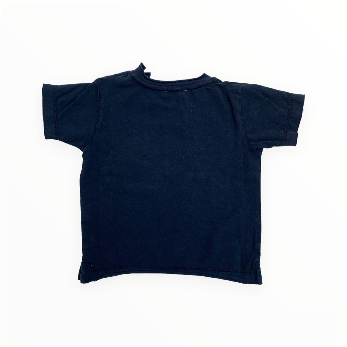 T-shirt con taschino blu navy, cotone bio