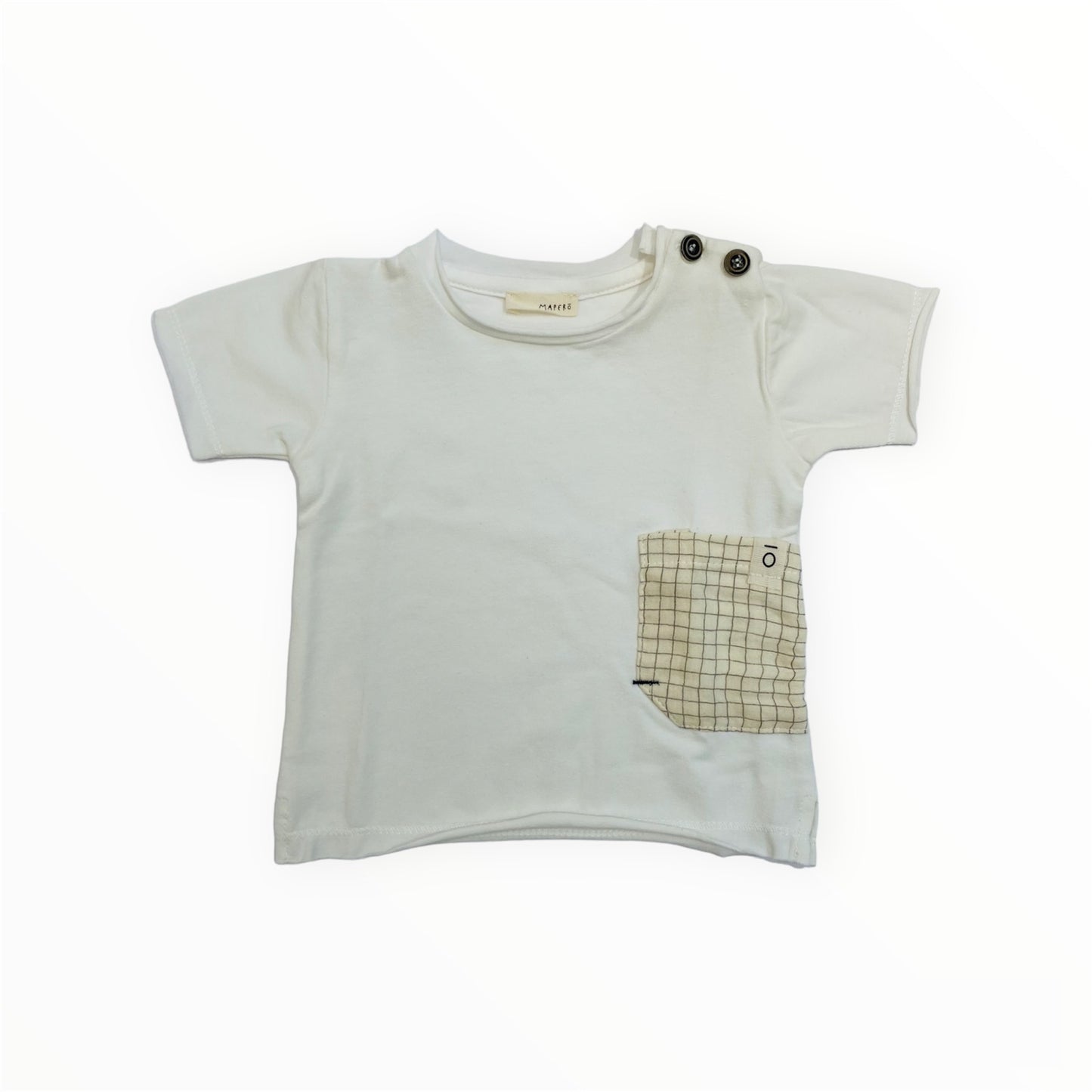 T-shirt con taschino quadretti