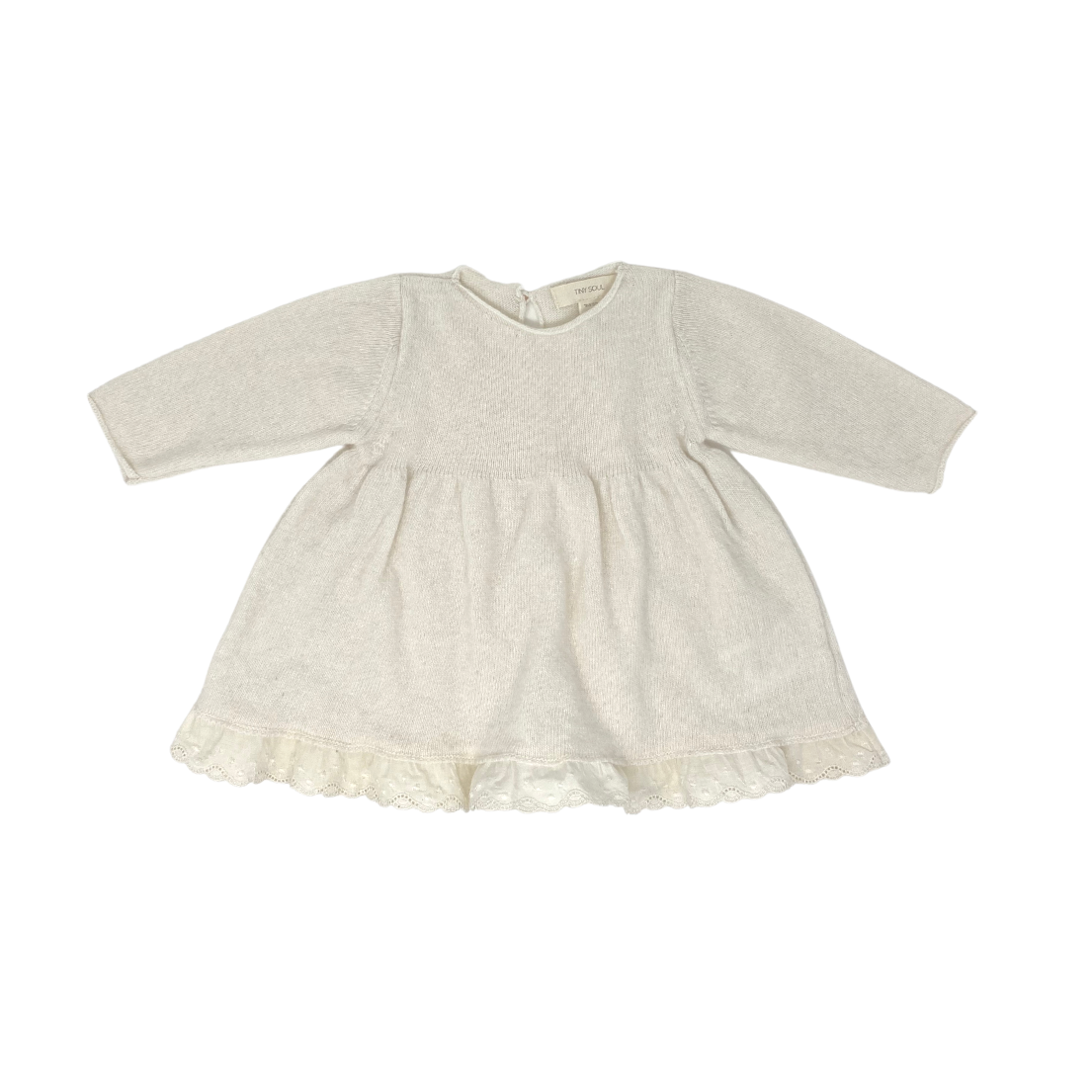 Abito lana e cashmere panna