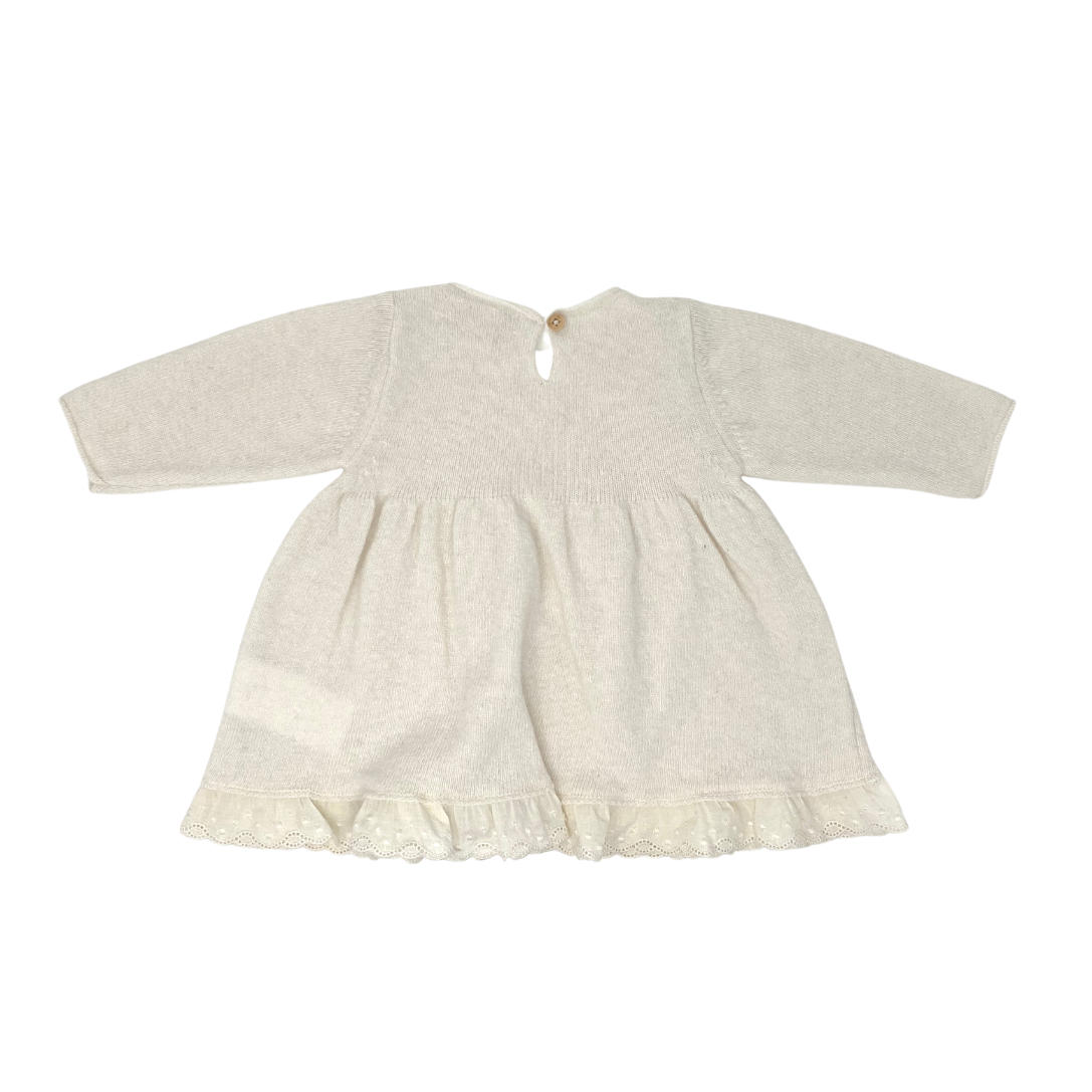 Abito lana e cashmere panna