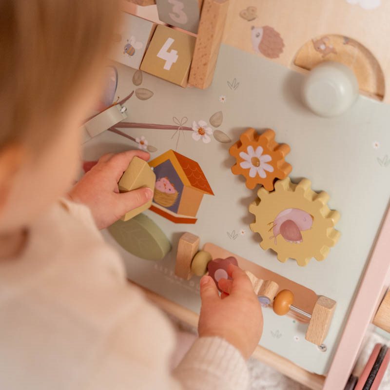 Chariot premiers pas multi-activités en bois Flower&Butterfly