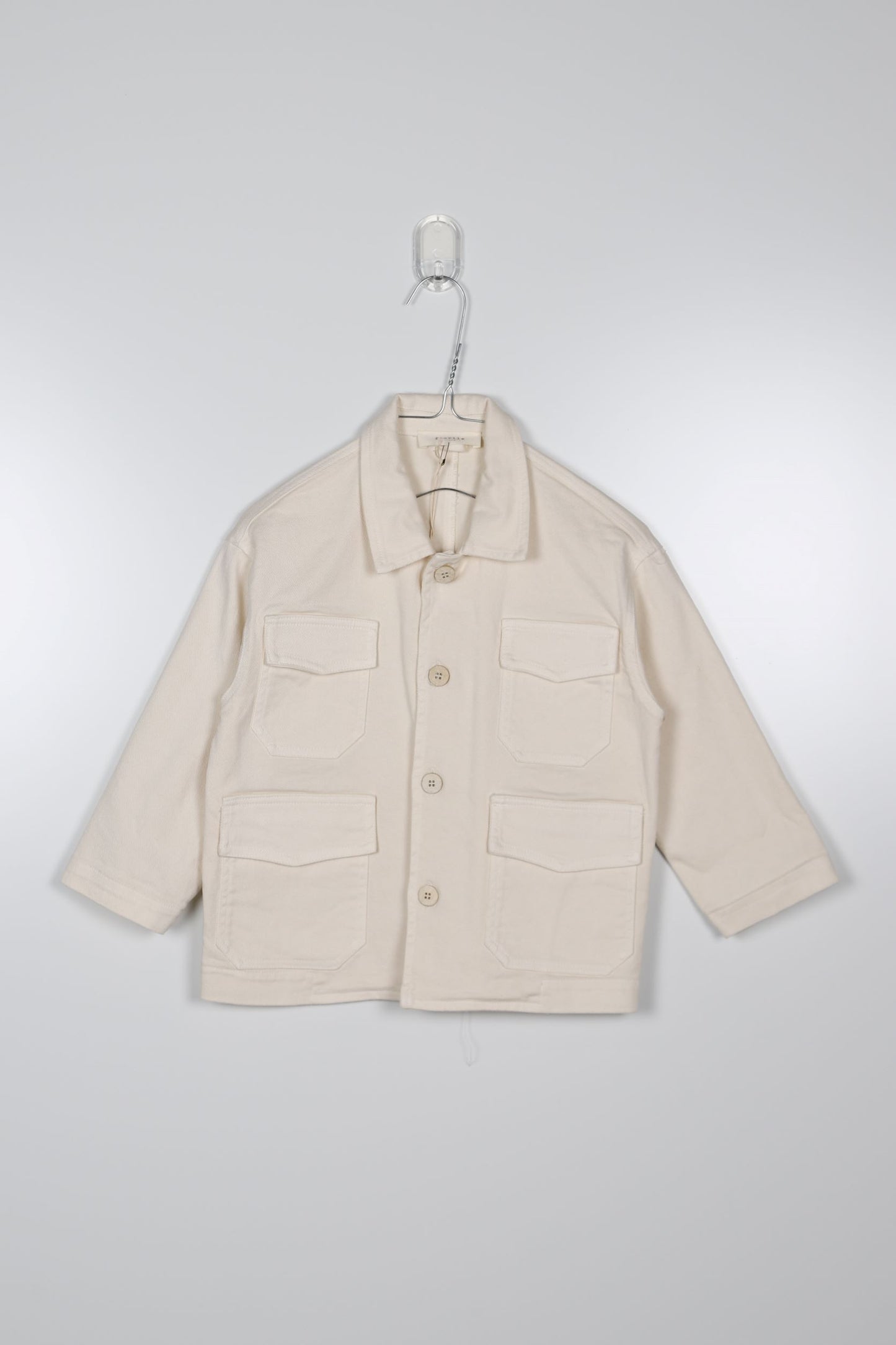 Giacca sahariana denim avorio