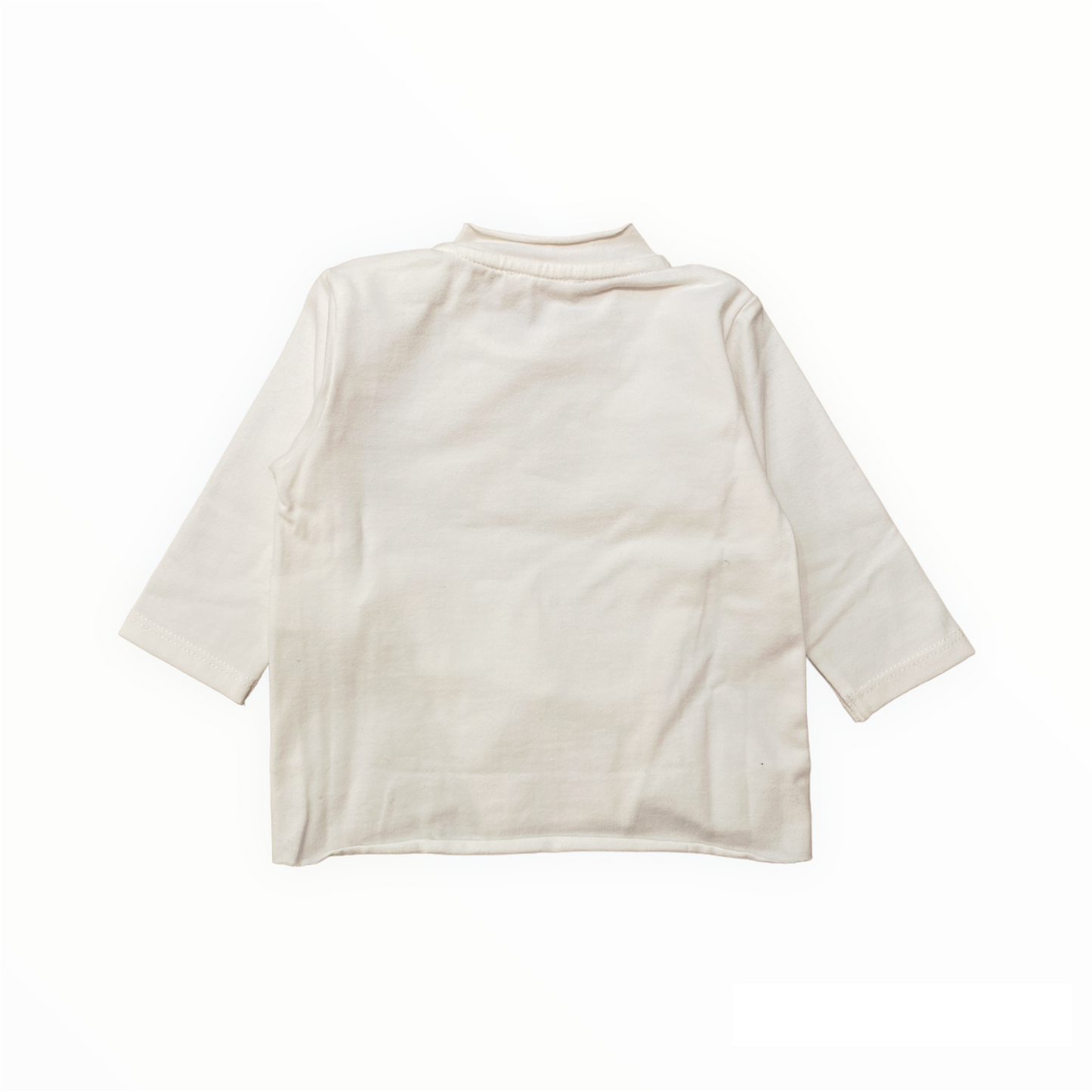 Maglietta panna con fiocco, cotone bio