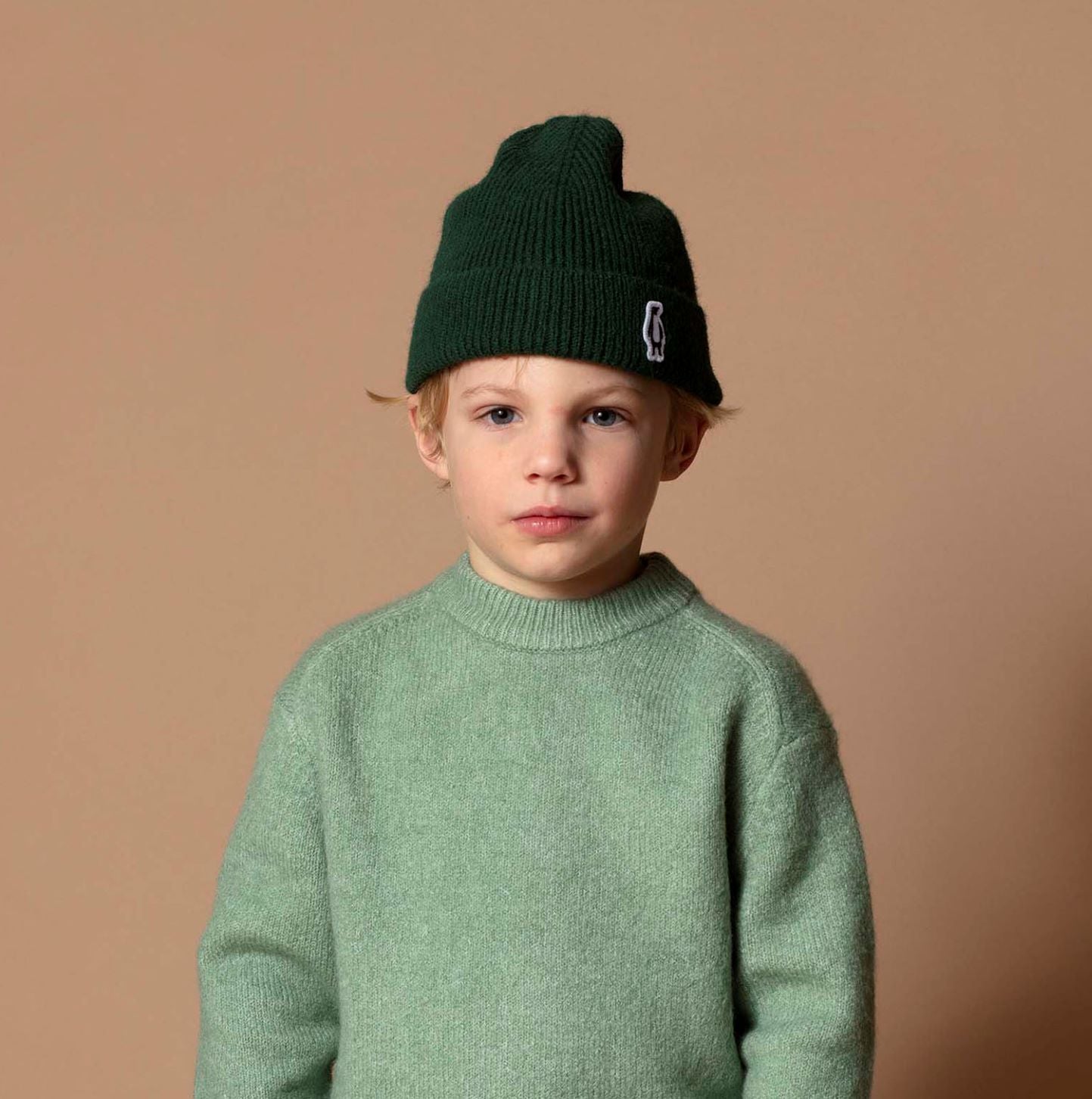 Forest green red dragon beanie