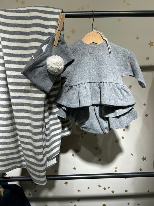 Blusa Sara caldo cotone grigio