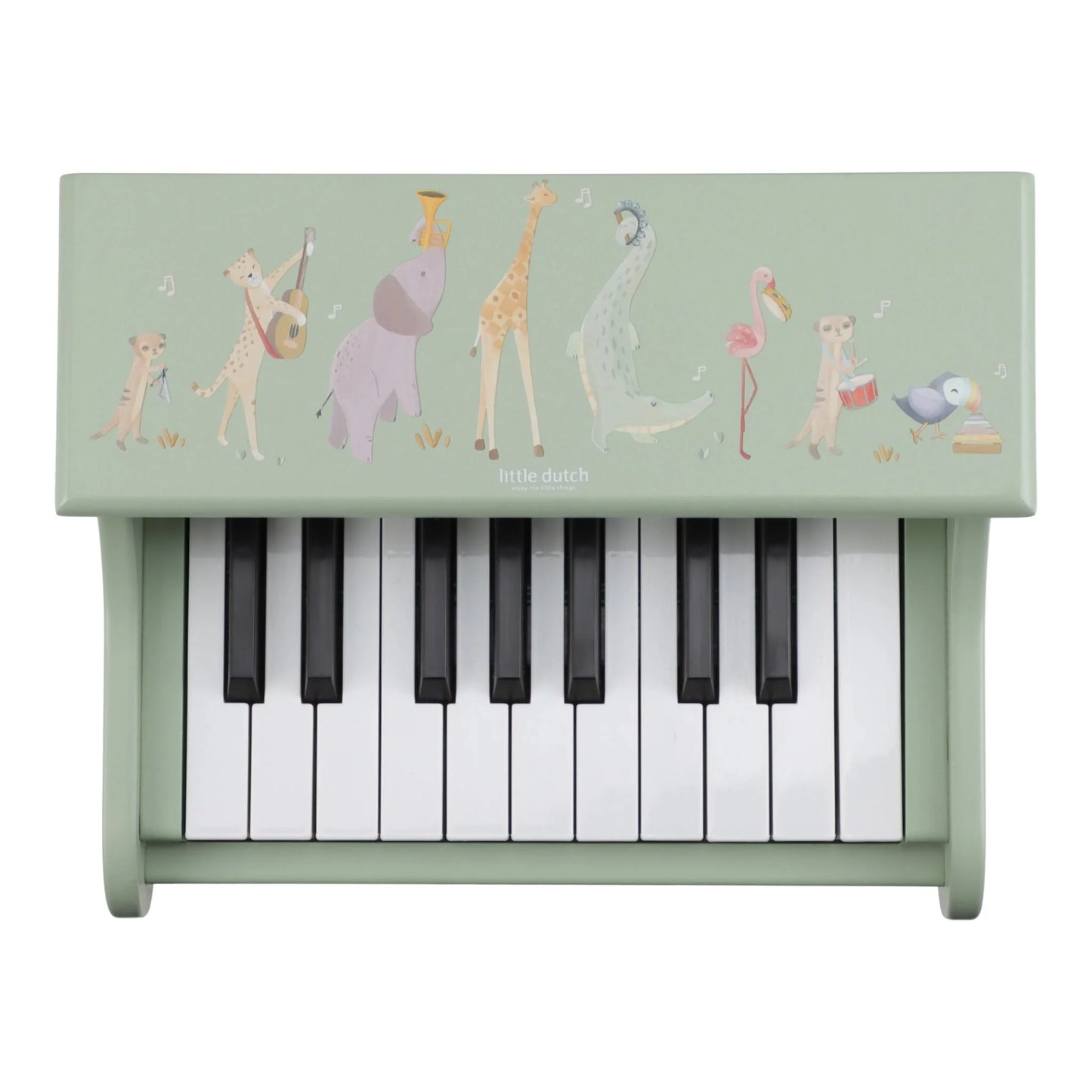 Piano in legno verde Safari Friends