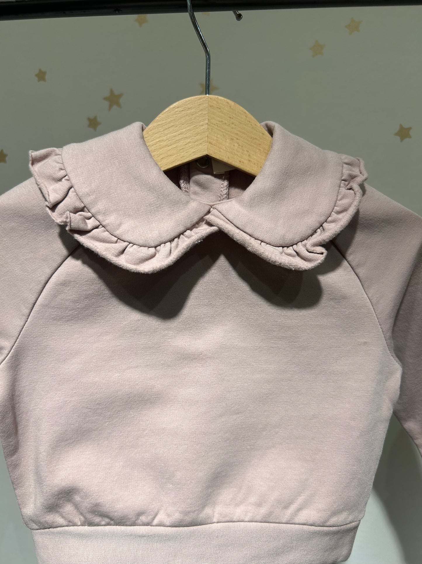 Felpa baby colletto cameo rose