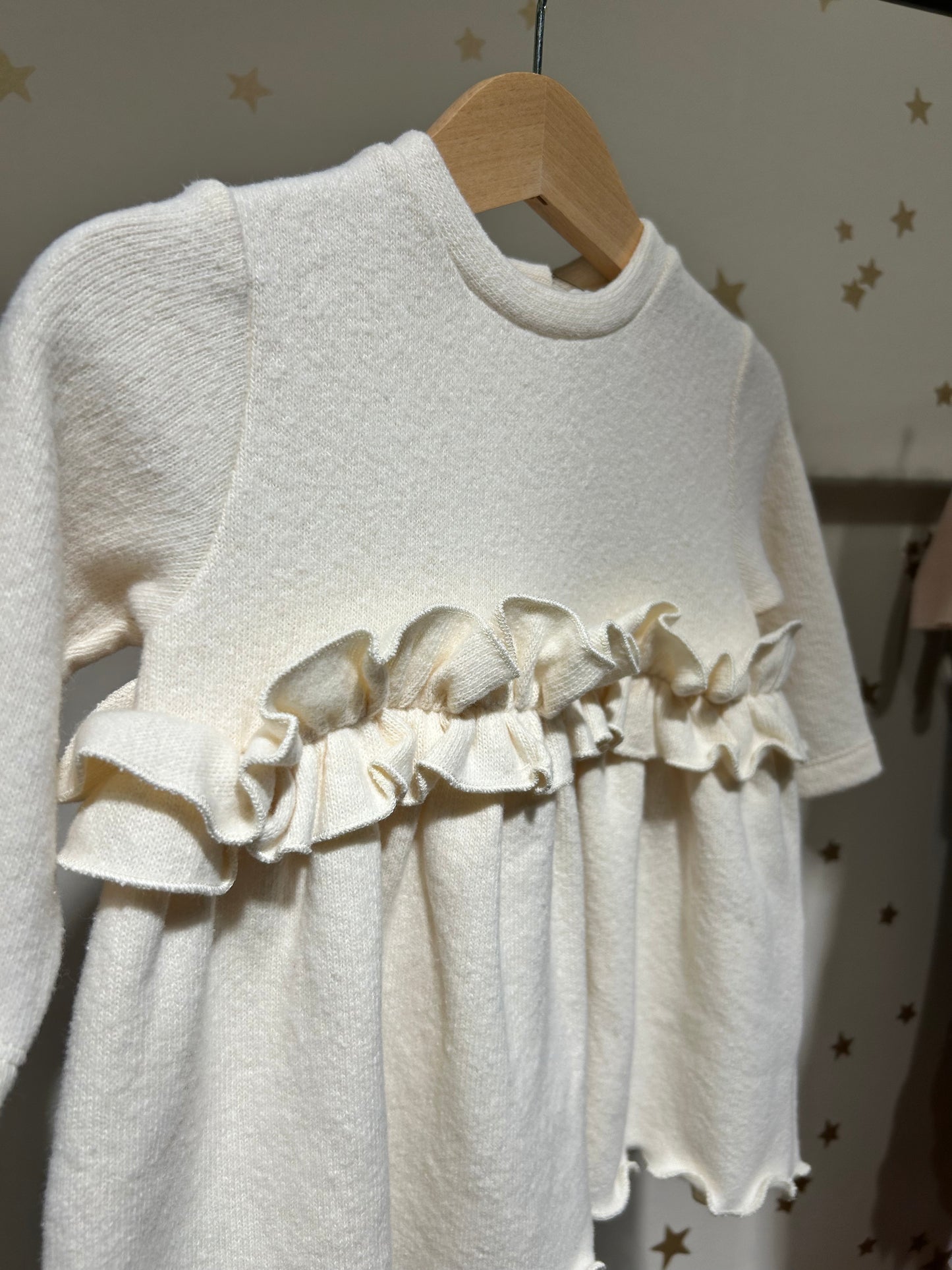 Abito baby caldo cotone avorio