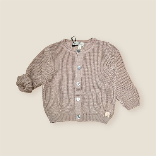 Cardigan color corda in eucalipto