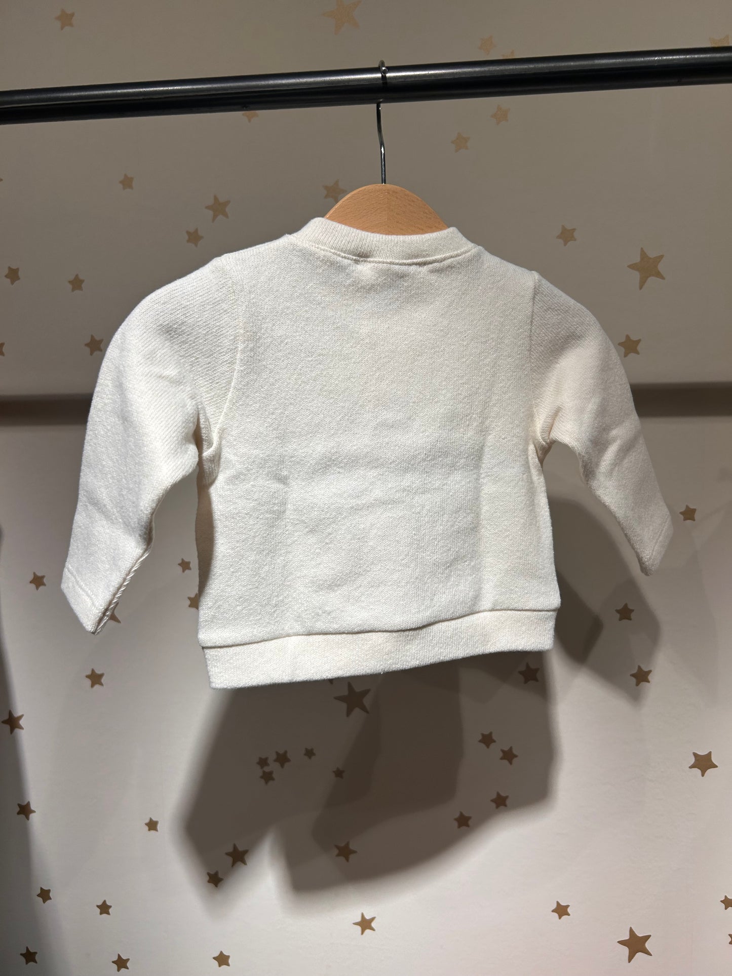 Cardigan caldo cotone avorio